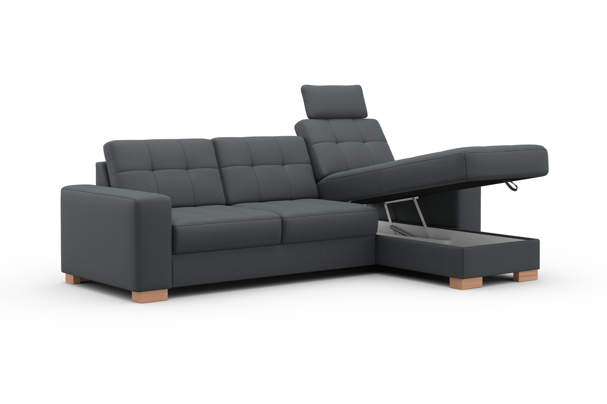 sit&more Ecksofa »Quincy L-Form«, wahlweise mit Bettfunktion und Bettkasten