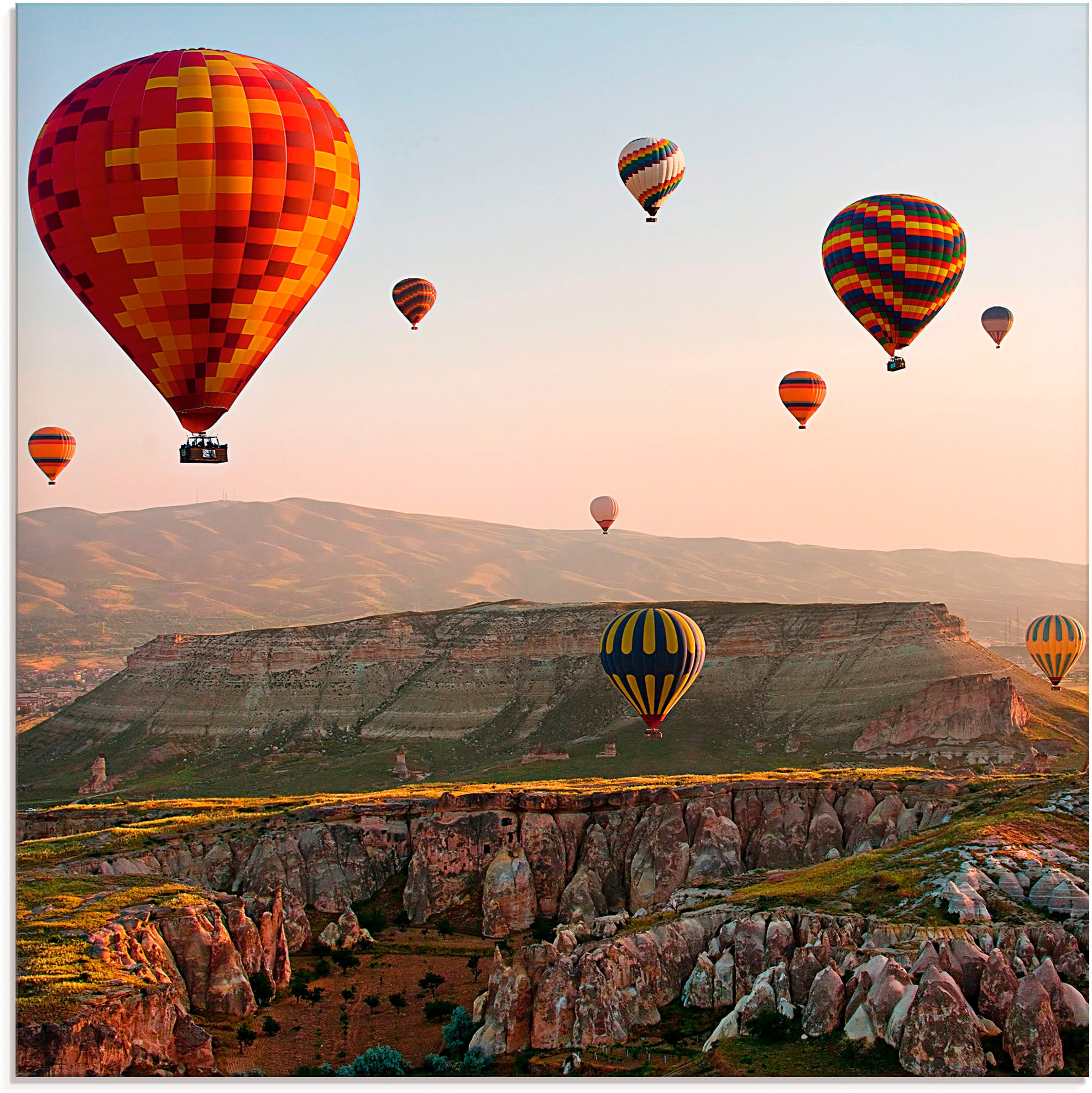 Artland Glasbild "Kappadokien Ballonfahrt", Ballonfahren, (1 St.), in versc günstig online kaufen