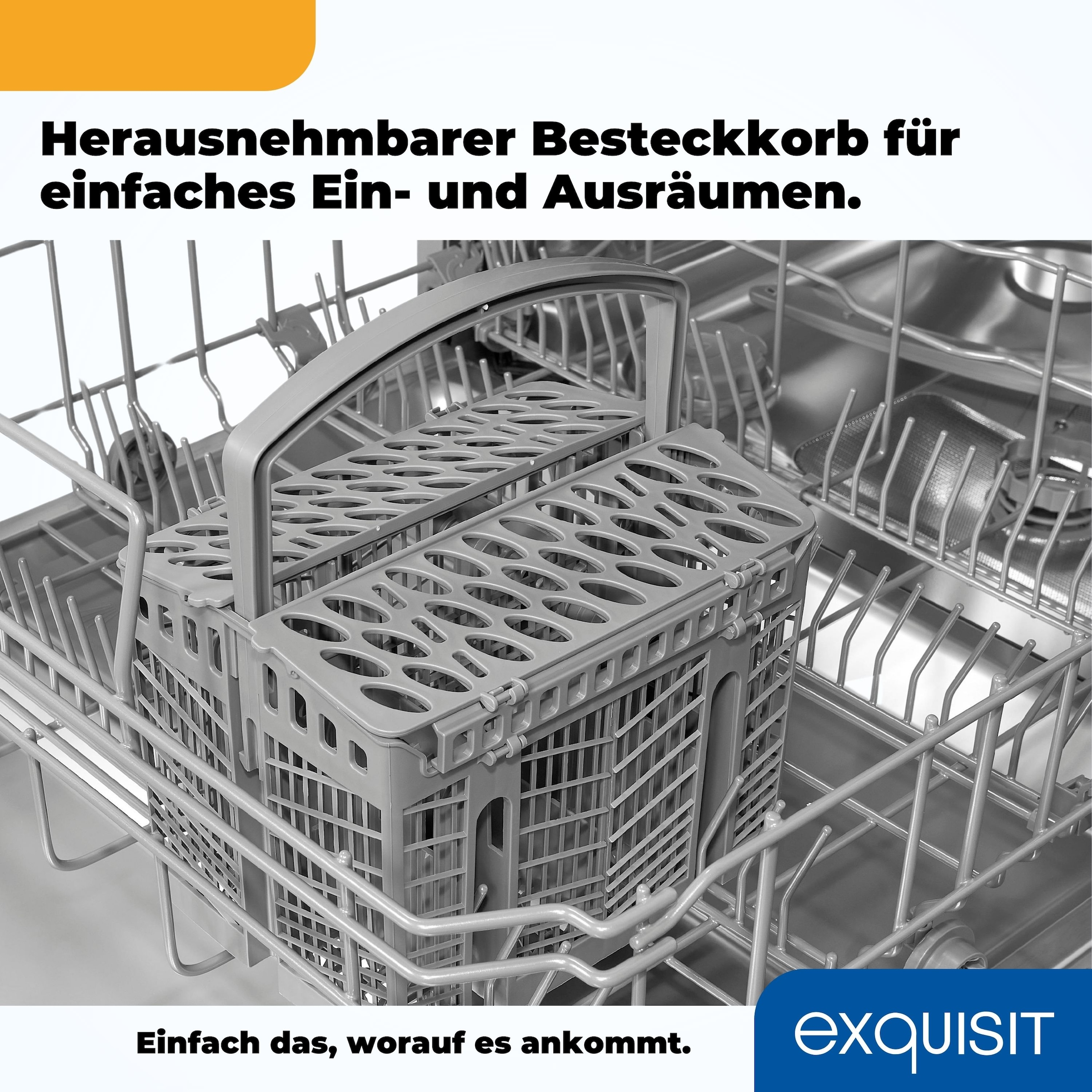 exquisit Standgeschirrspüler »GSP9313-030E inox«, 13 Maßgedecke