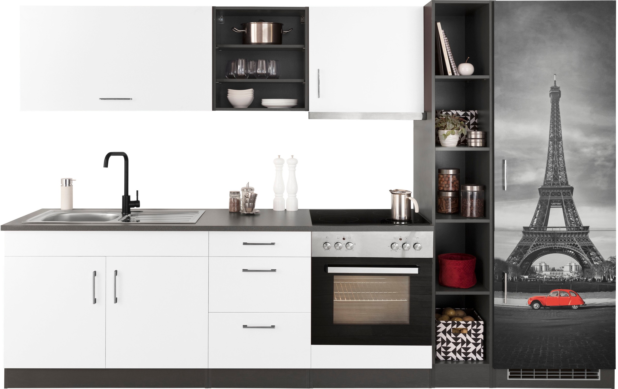 KOCHSTATION Küchenzeile »KS-Paris – Küchen mit einzigartigen Fotomotiven au günstig online kaufen