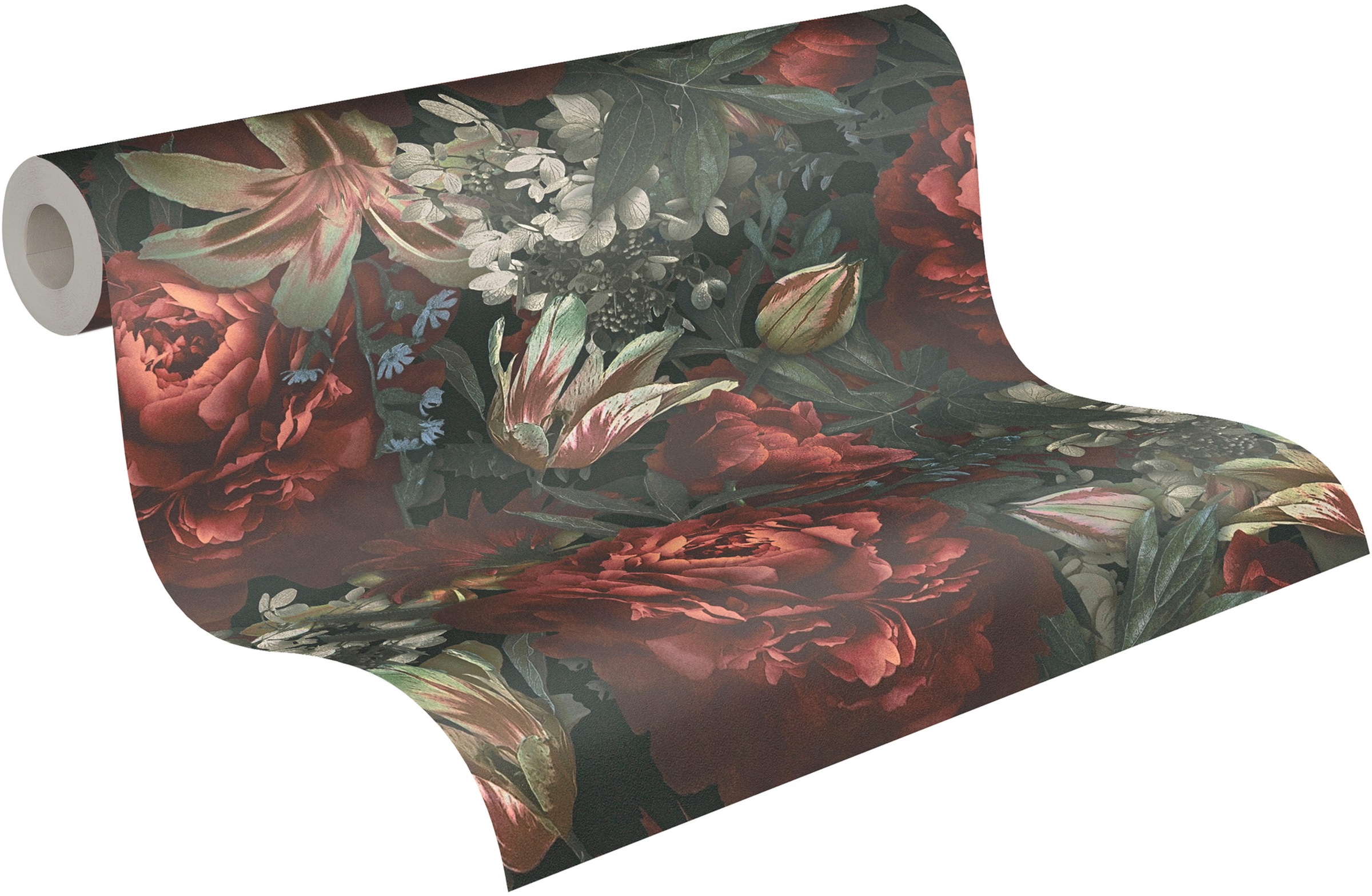 Vliestapete »PintWalls Rosen Floral«, matt-gemustert-neutral, Blumentapete Tapeten...