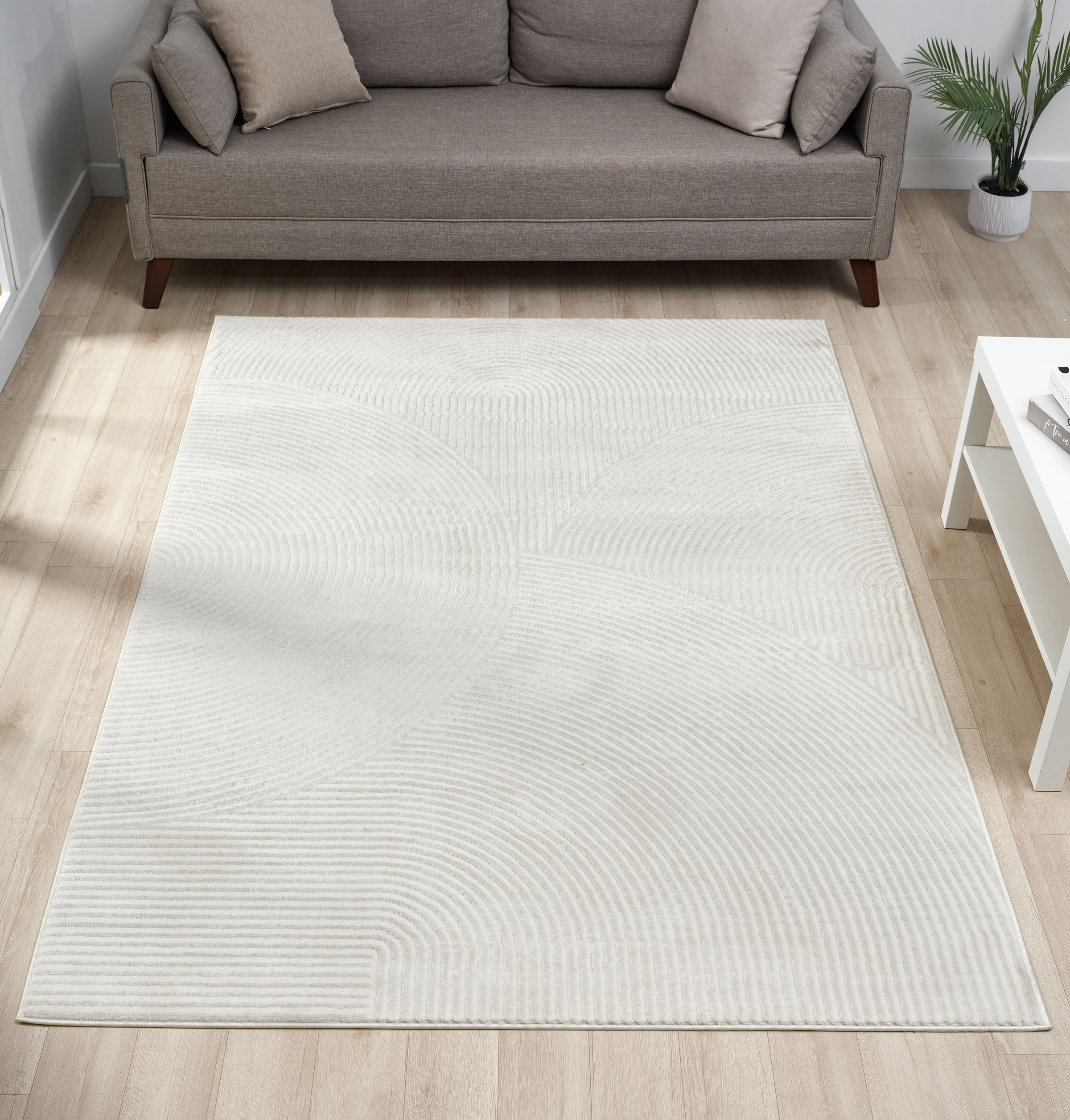 OTTO home Teppich »Bentori«, rechteckig, 11 mm Höhe, Modernes Design mit Boho-Charme, Scandi, Zen, Hoch-Tief-Struktur