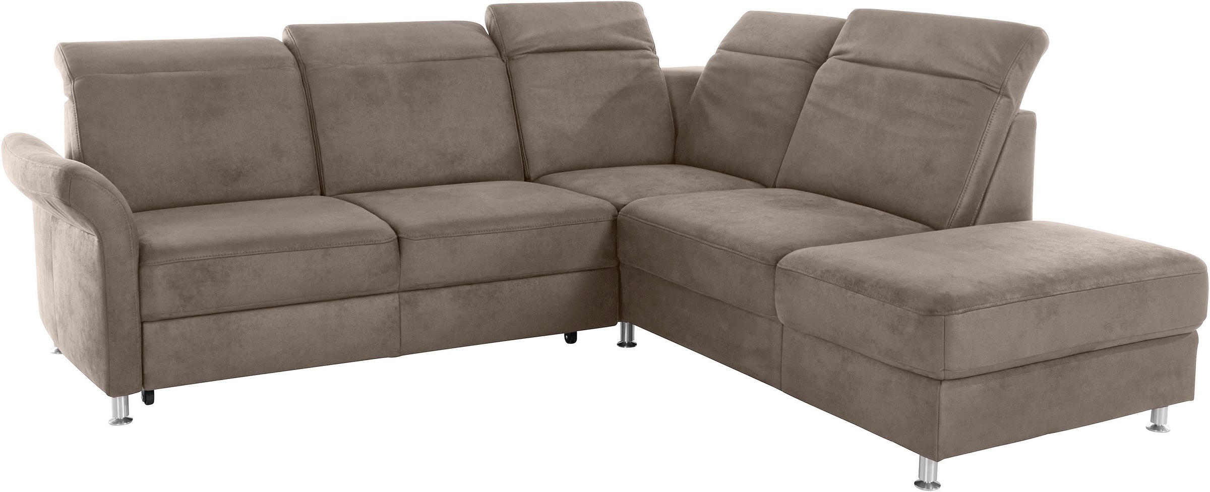 sit&more Ecksofa »Darwin L-Form«, inklusive Federkern, wahlweise mit Kopfteilverstellung, Bettfunktion