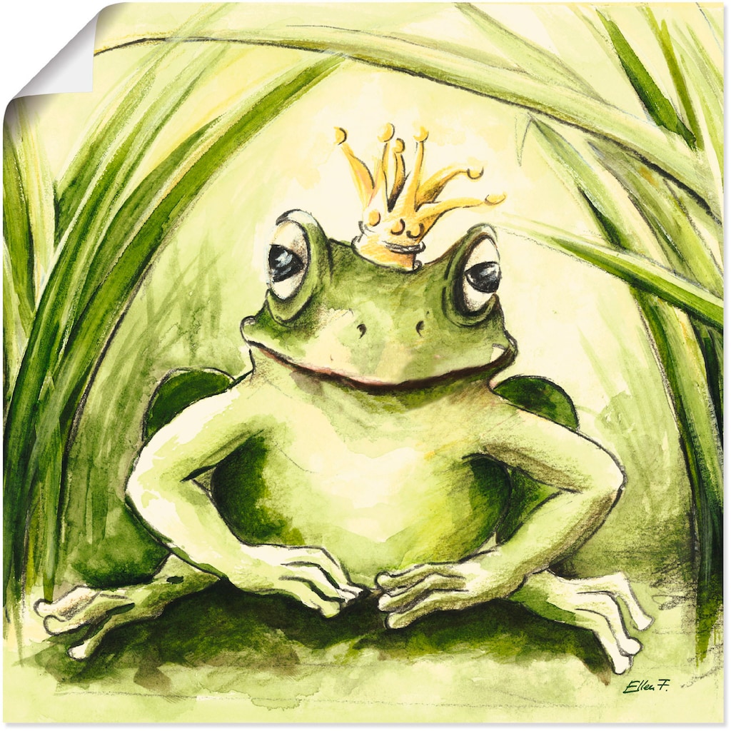 Artland Wandbild »Kleiner Frosch«, Geschichten & Märchen, (1 St.)
