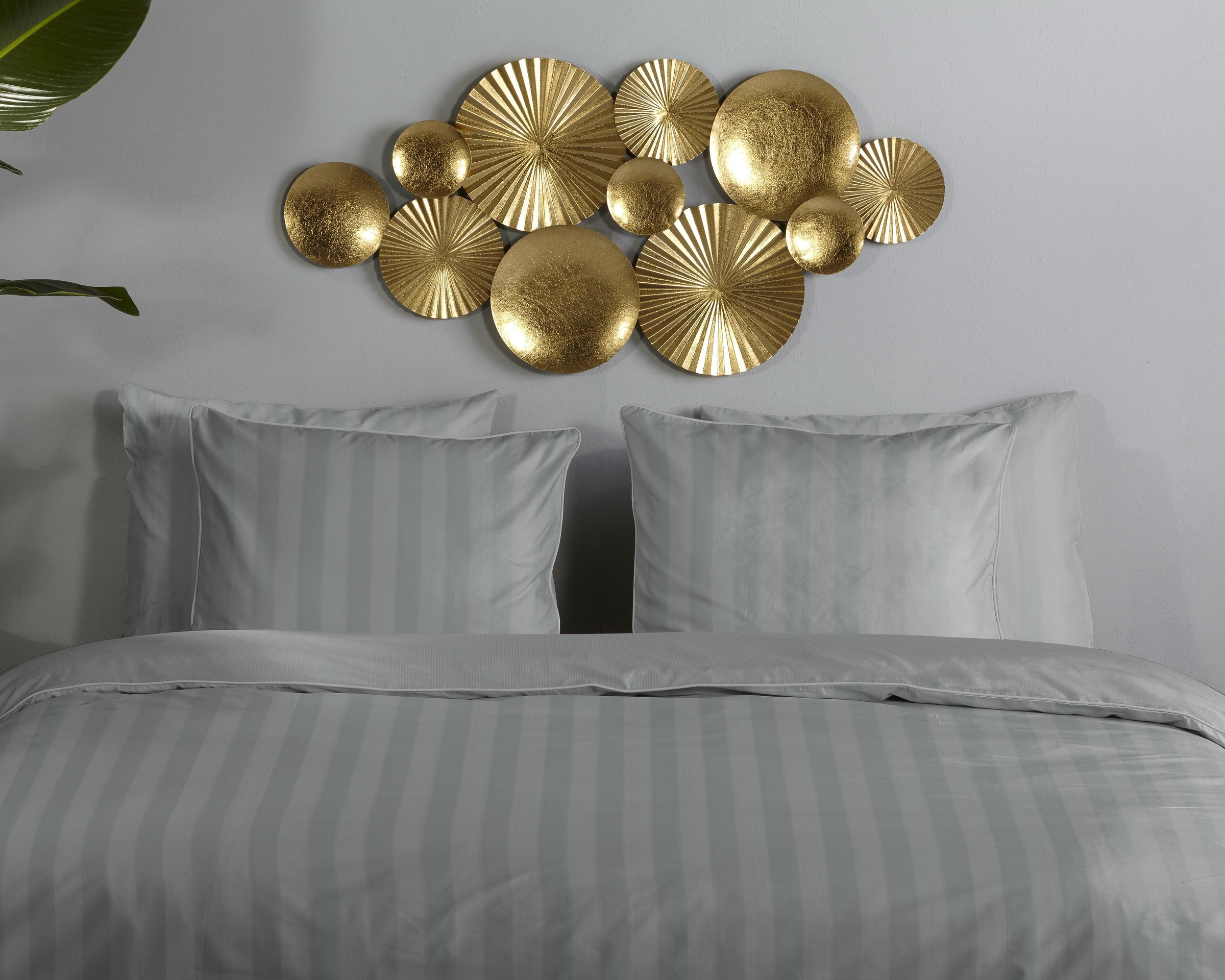 Descanso Kissenbezüge »Hotel Sevilla« Baumwolle, Mako-Satin, 1 Stück, Luxe, Streifen, uni