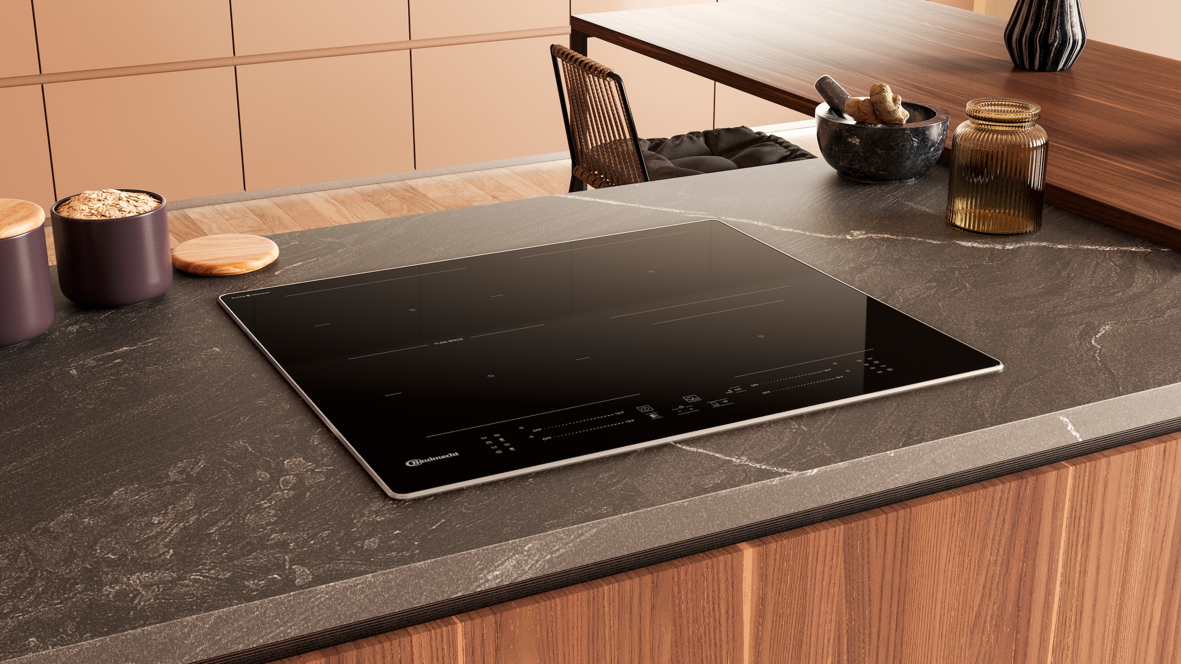 BAUKNECHT Flex-Induktions-Kochfeld »BS 5860F CPAL«, CleanProtect – mühelose Reinigung nur mit Wasser