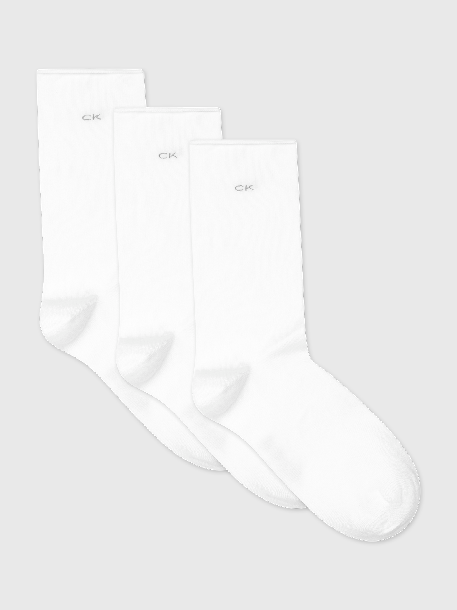 Calvin Klein Jeans Socken »CK WOMEN SOCK 3P ROLL TOP«, (3 Paar), Mit kleinem Rollrand