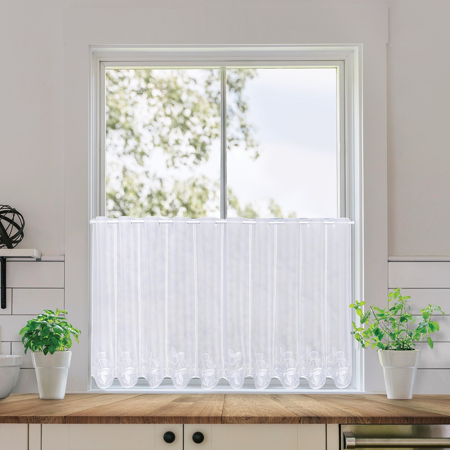 Gerster Scheibengardine »Fabia, nach Maß« Durchzuglöcher 1 Stk. tlg. SB-Bis günstig online kaufen