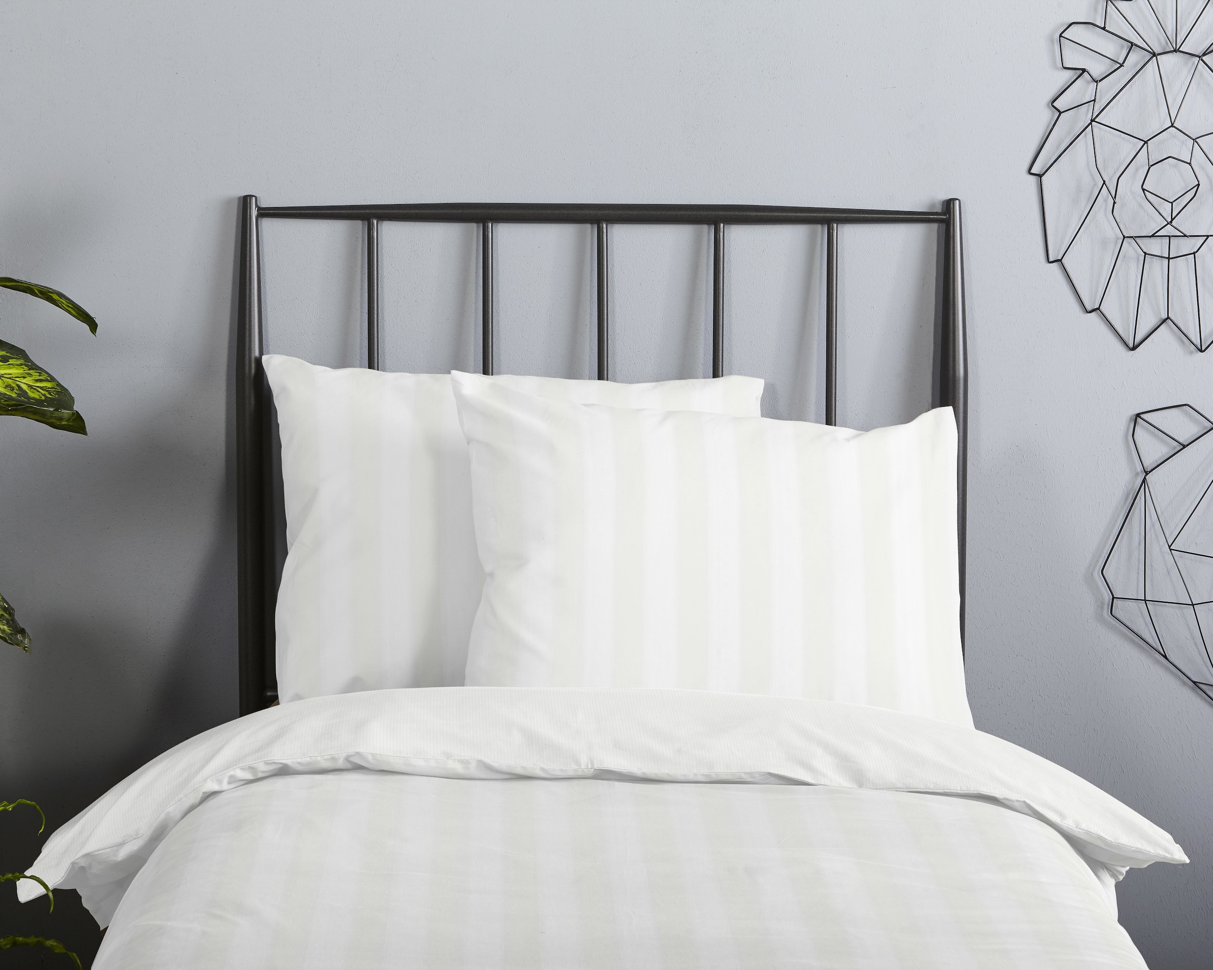 Descanso Babybettwäsche »Hotel Sevilla« 2 Satin, Reißverschluss, Wende, Luxe, Streifen, uni