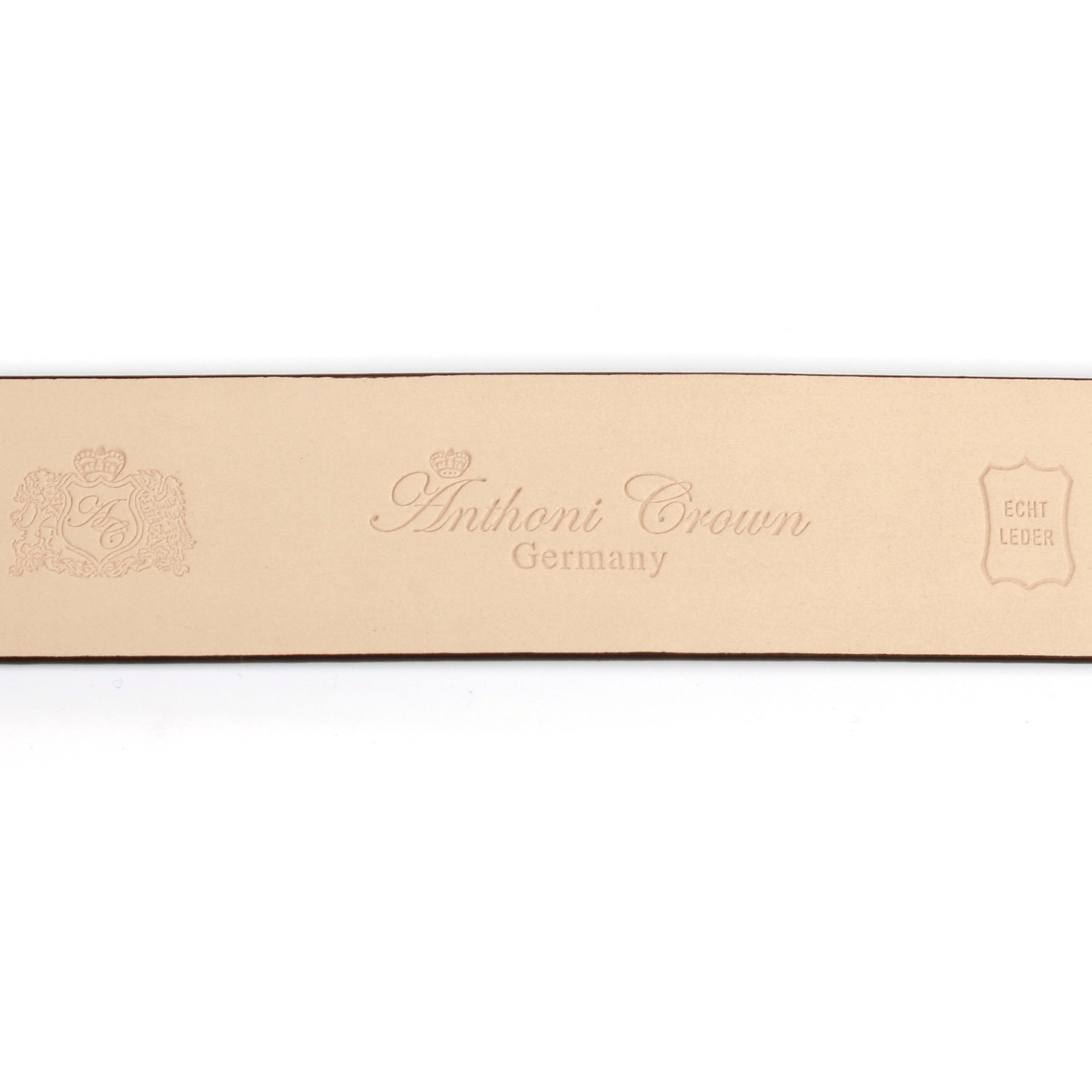 Anthoni Crown Ledergürtel in schmaler Form und gemusterter Schließe