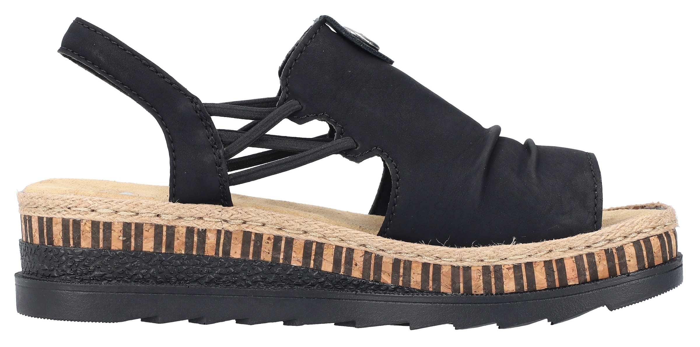 Rieker Plateausandale  Sommerschuh, Sandalette, modisches Plateau