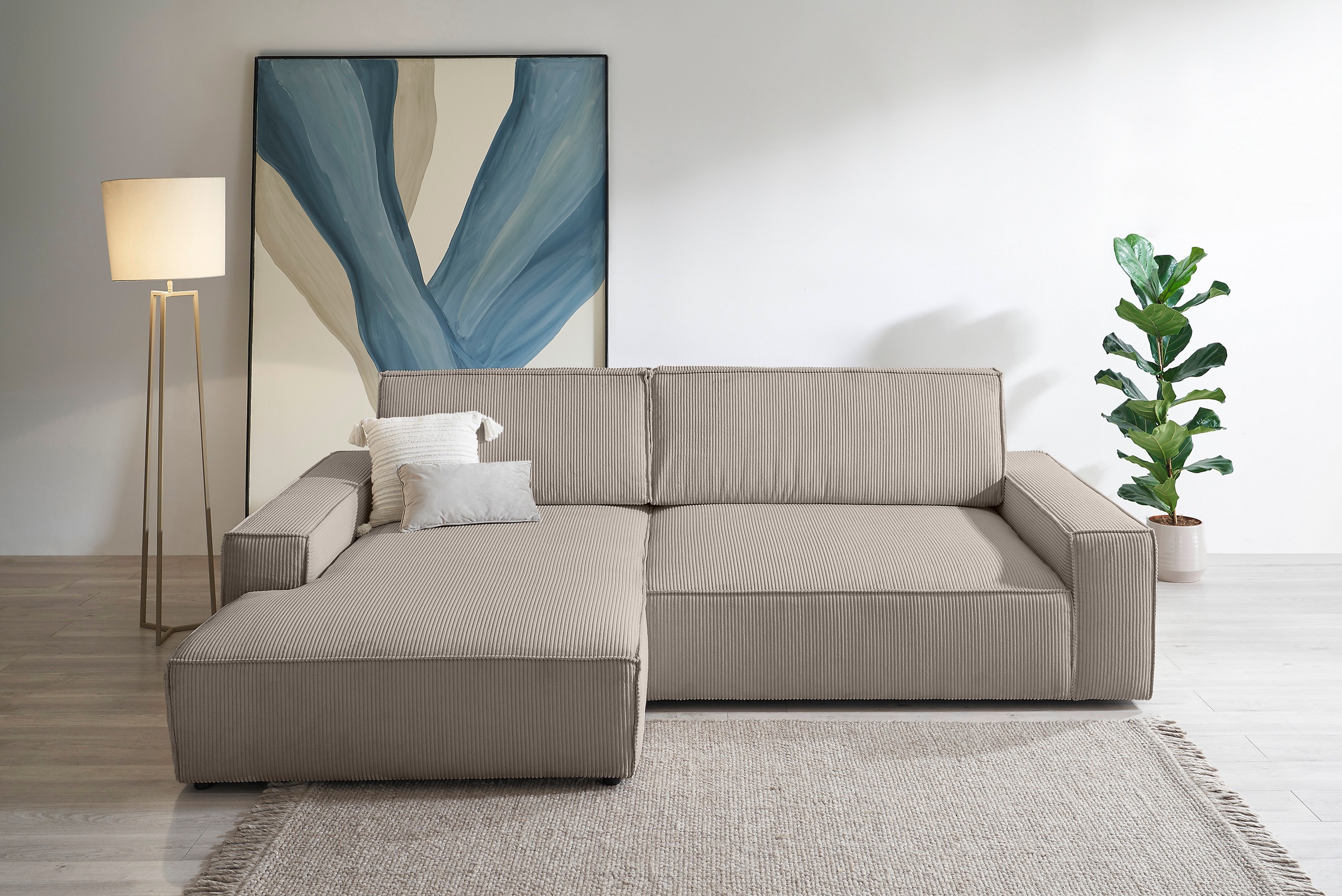 Home affaire Ecksofa »NEU: SHERWOOD XXL 284, Big-Sofa L-Form, tiefe Sitzflä günstig online kaufen