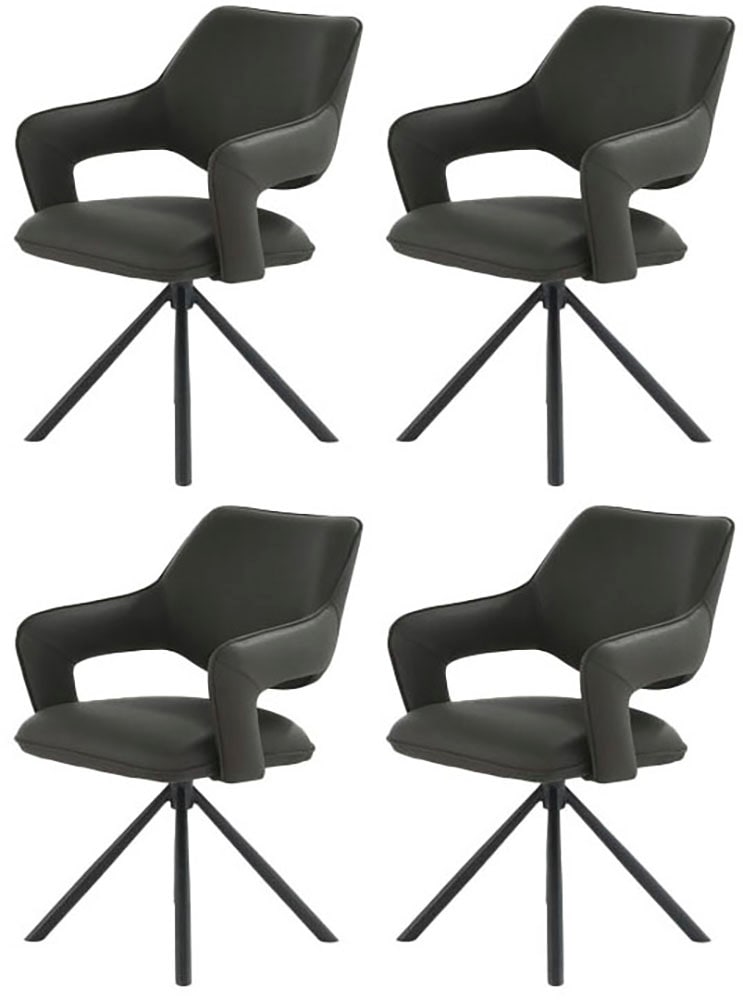 Jockenhöfer Gruppe Esszimmerstuhl »Lambert« (Set) 4 Stk.4-Fuss-Stuhl, inklusive Drehfunktion (360°), Lederoptik