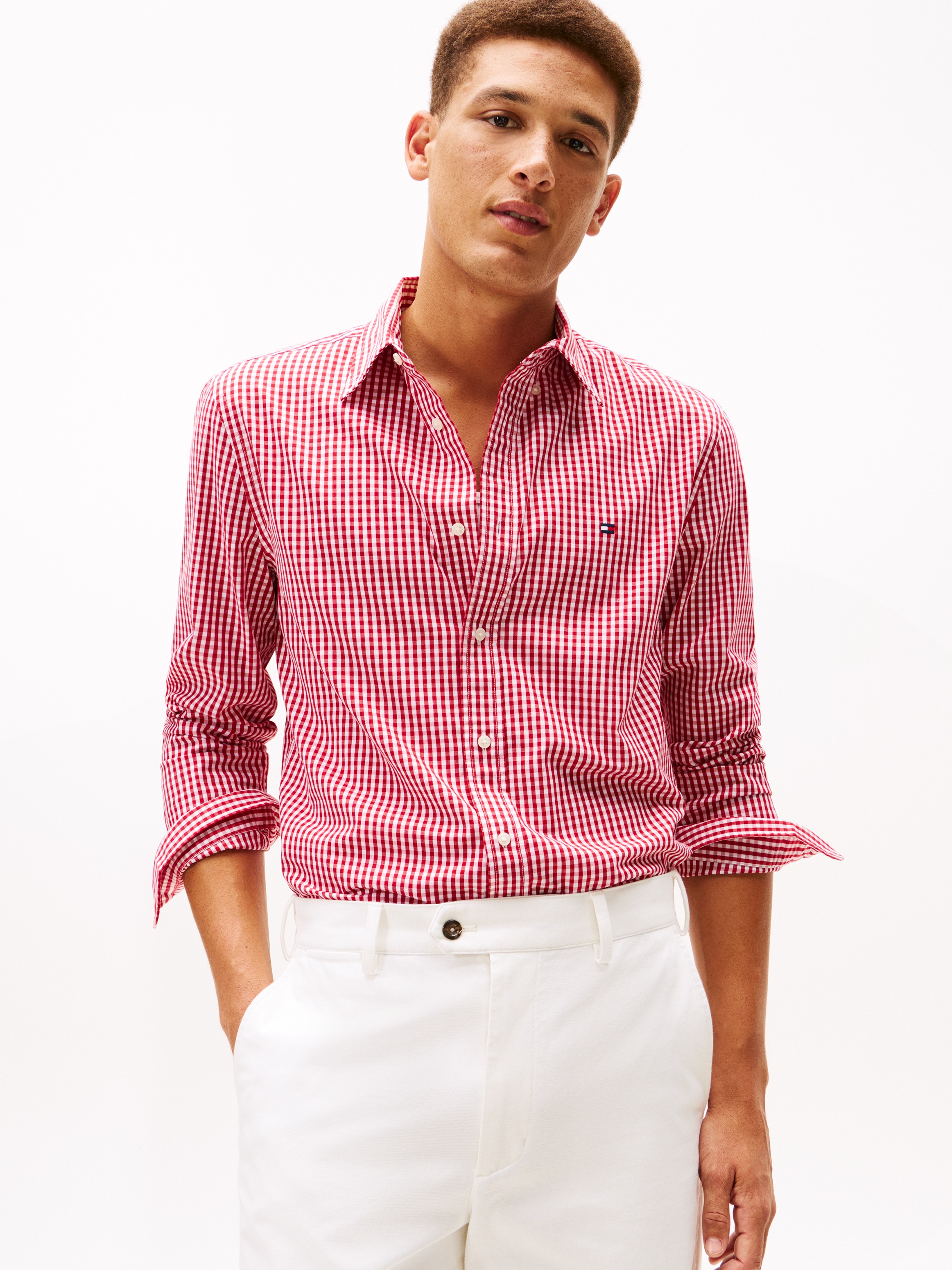 Tommy Hilfiger Langarmhemd »FLEX POPLIN BIG GINGHAM«