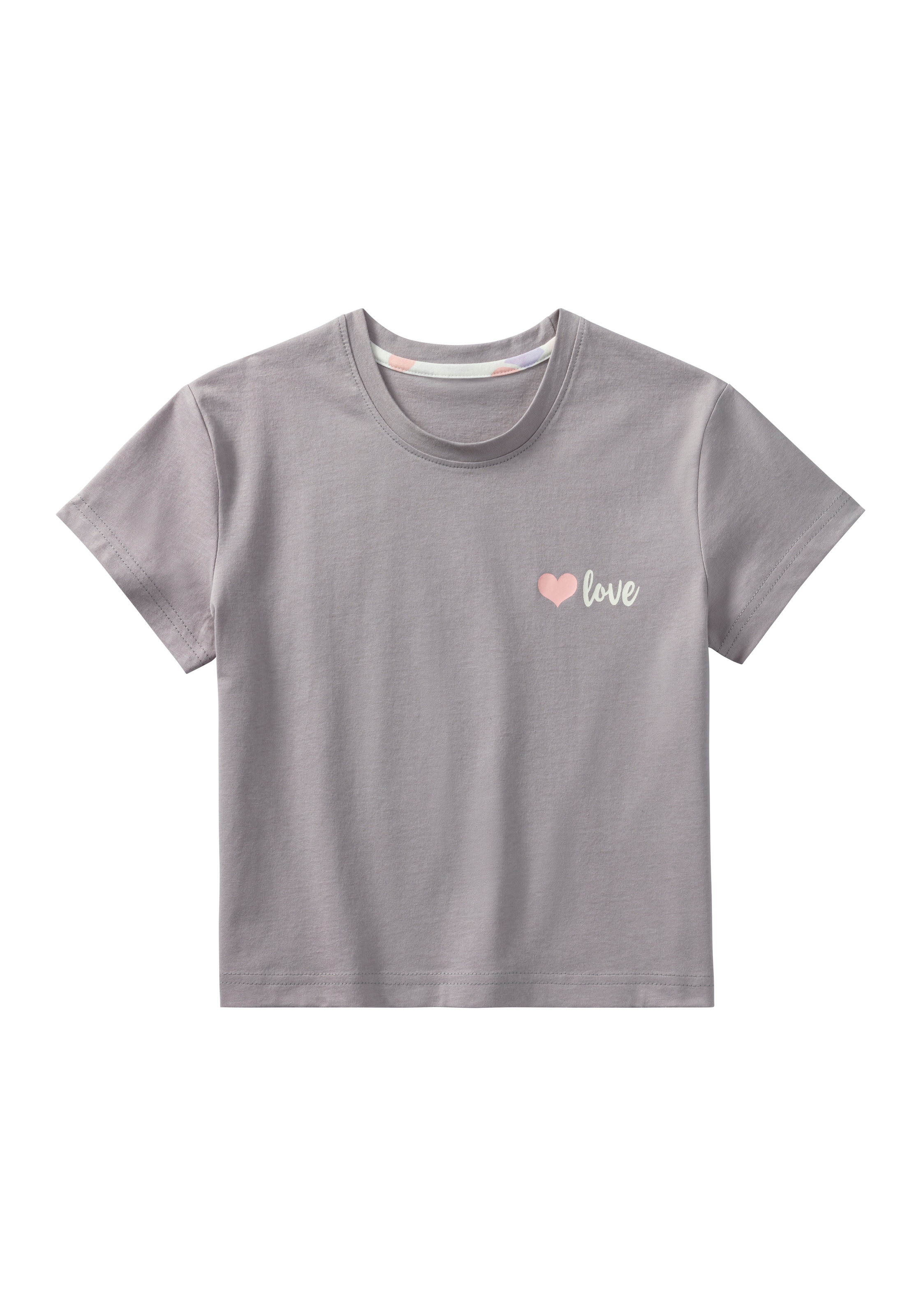 petite fleur Pyjama, (2 tlg., 1 Stück), Schlafanzug mit modisch kurzem Shirt