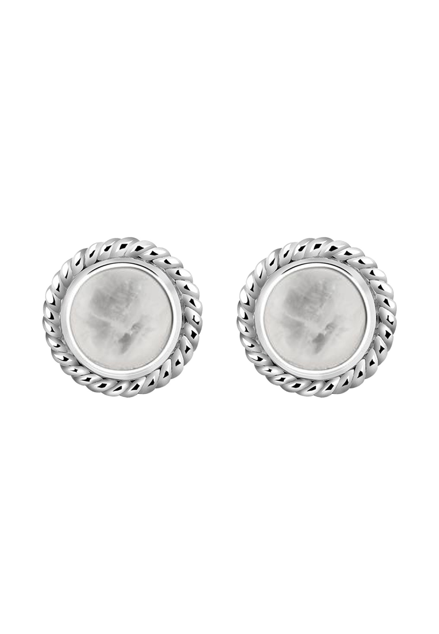 Nenalina Paar Ohrstecker »Mondstein Geburtsstein Juni Trend Edel 925 Silber«