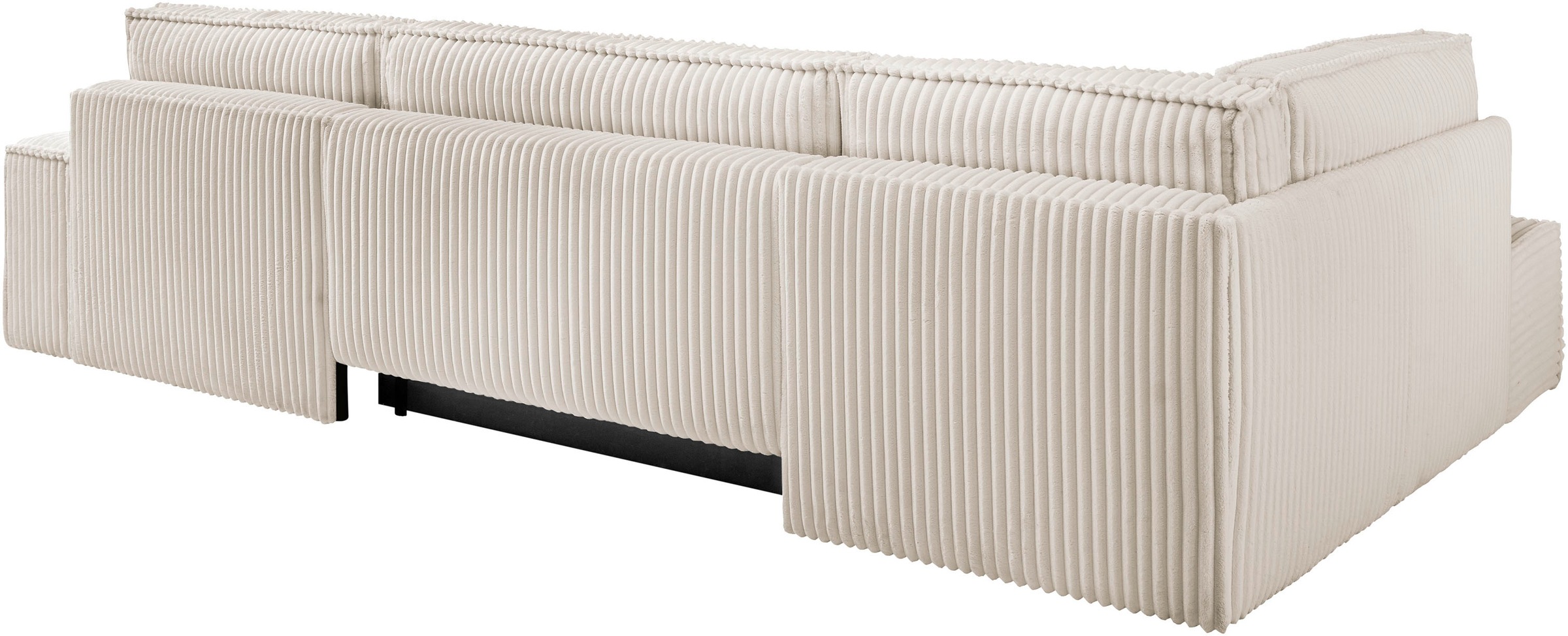andas Wohnlandschaft »FINNLEY U-Form XXL 329 cm, Schlafsofa, Schlaffunktion m. Bettkasten«, (194/139 cm), Bouclé, Struktur und Cord