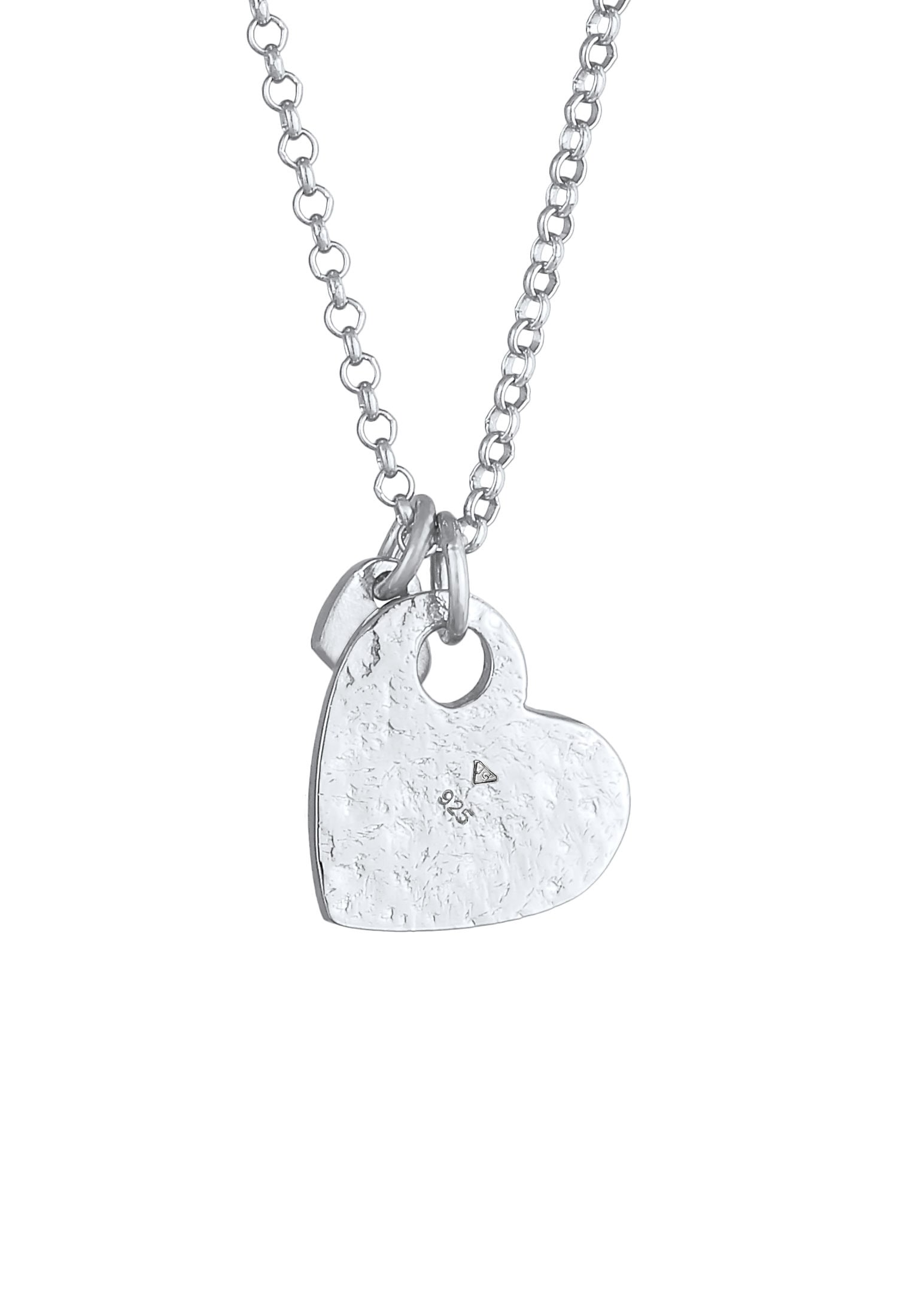 Elli Kette mit Anhänger »Herzen Love Liebe Organic Look 925 Silber«