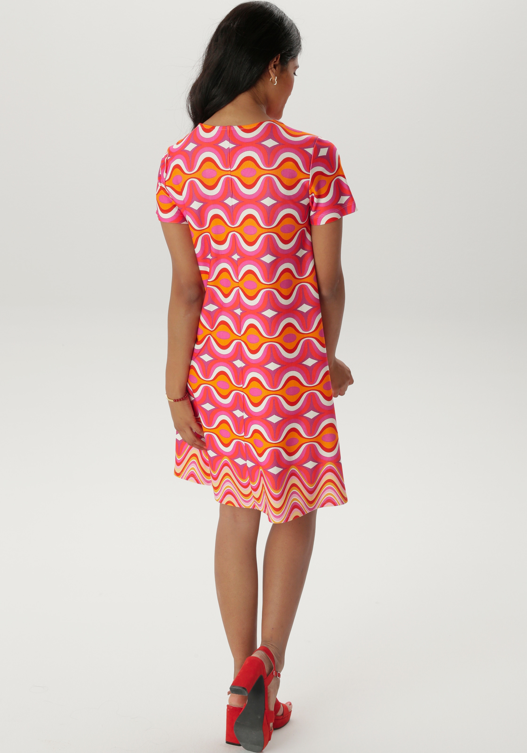 Aniston SELECTED Jerseykleid, in leichter A-Linien-Form