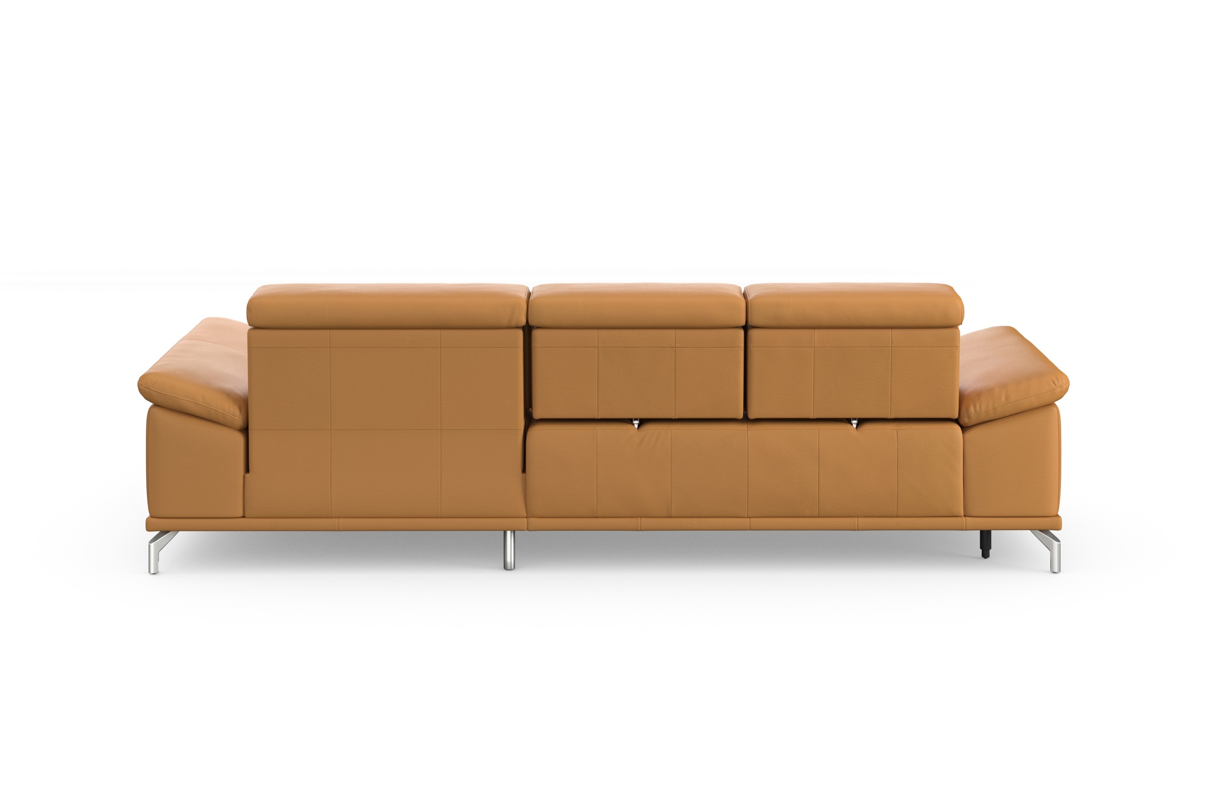 sit&more Ecksofa »Cabrio L-Form, mit Sitztiefenverstellung, Arm- und Kopfteilverstellung«, 2 Nierenkissen, Federkern, optional Bettfunktion und Stauraum