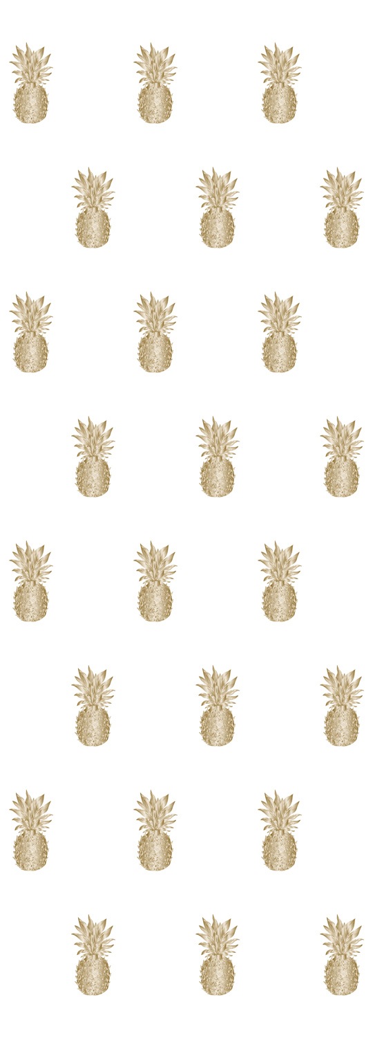 queence Vinyltapete »Ananas-Gold«, bedruckt-tropisch, 90x250cm, selbstklebe günstig online kaufen