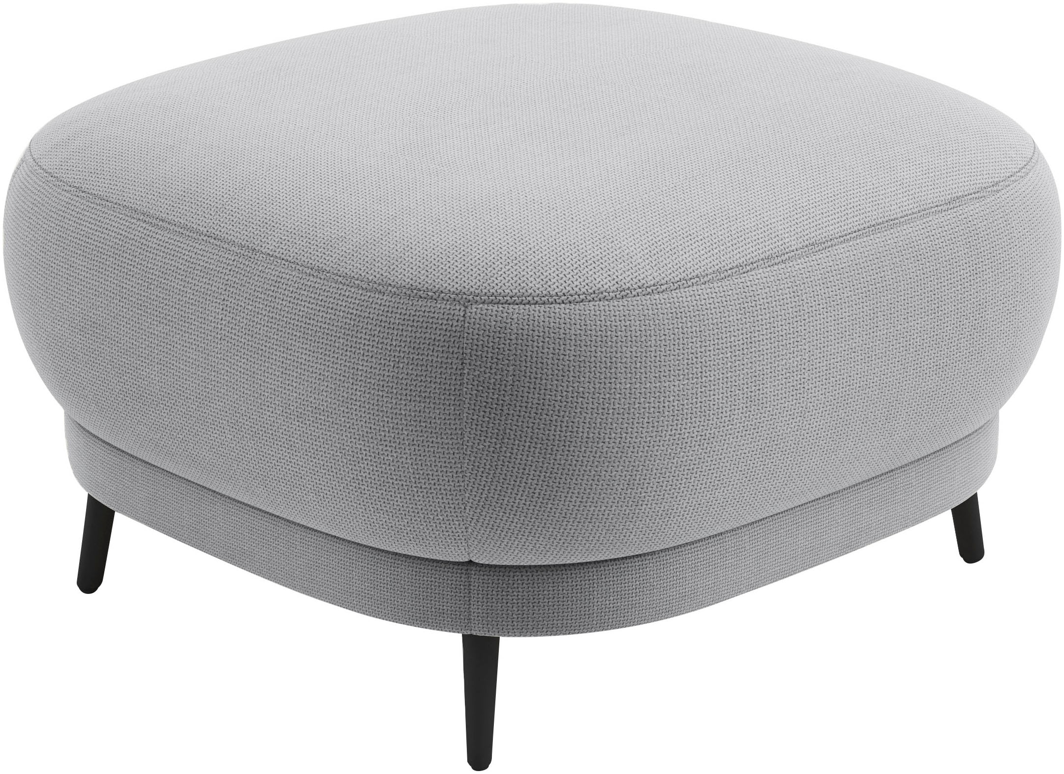 sit&more Polsterhocker »Blues«, mit Metallfüßen, schwarz-matt