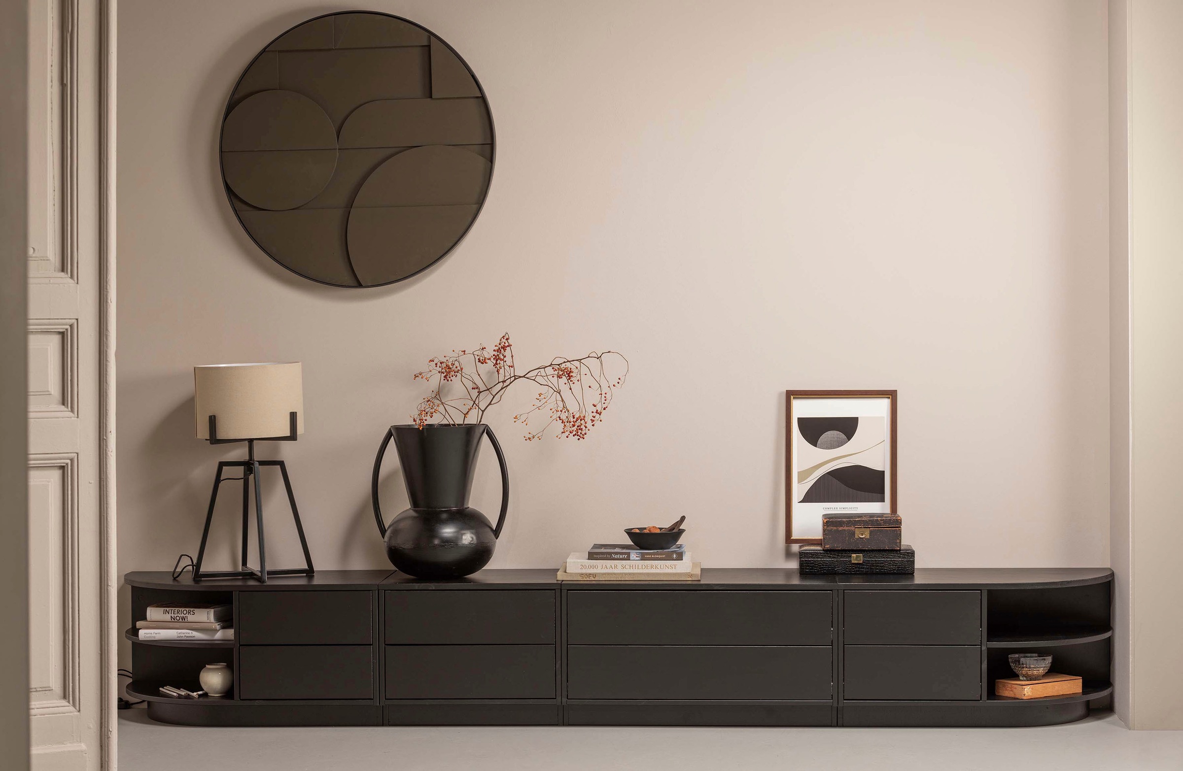 WOOOD Lowboard »Finca, Kommode mit abgerundeten Abschlussregal« mit moderne günstig online kaufen