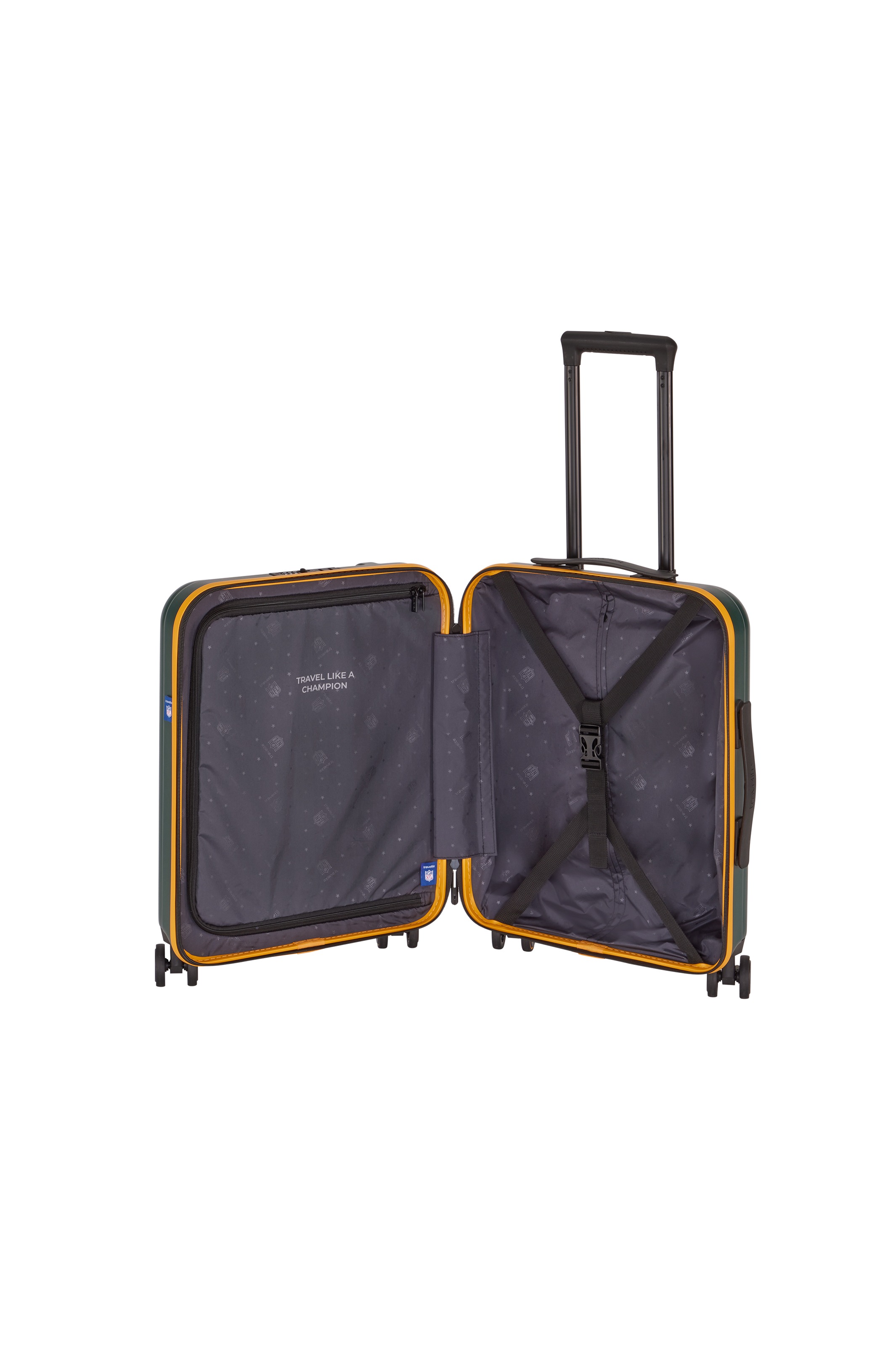 travelite Trolley »travelite x NFL Koffer Hartschale« 36 l 4 Rollen mit TSA-Schloss und 4 Doppelrollen – offizielles NFL-Teamdesign