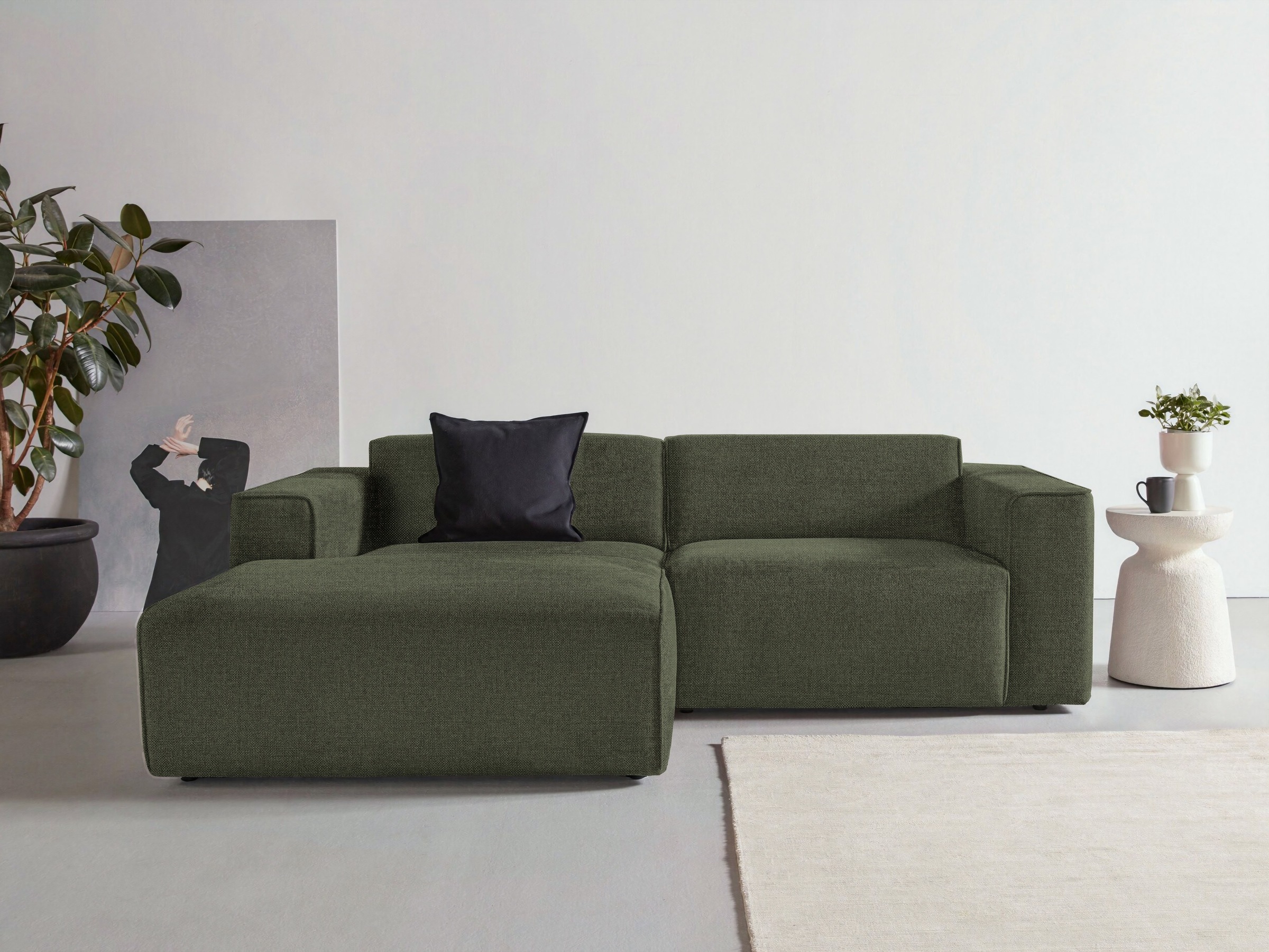 Home affaire Ecksofa »Noord mit Kedernaht, Breite 234 cm, L-Form« Cord, Str günstig online kaufen