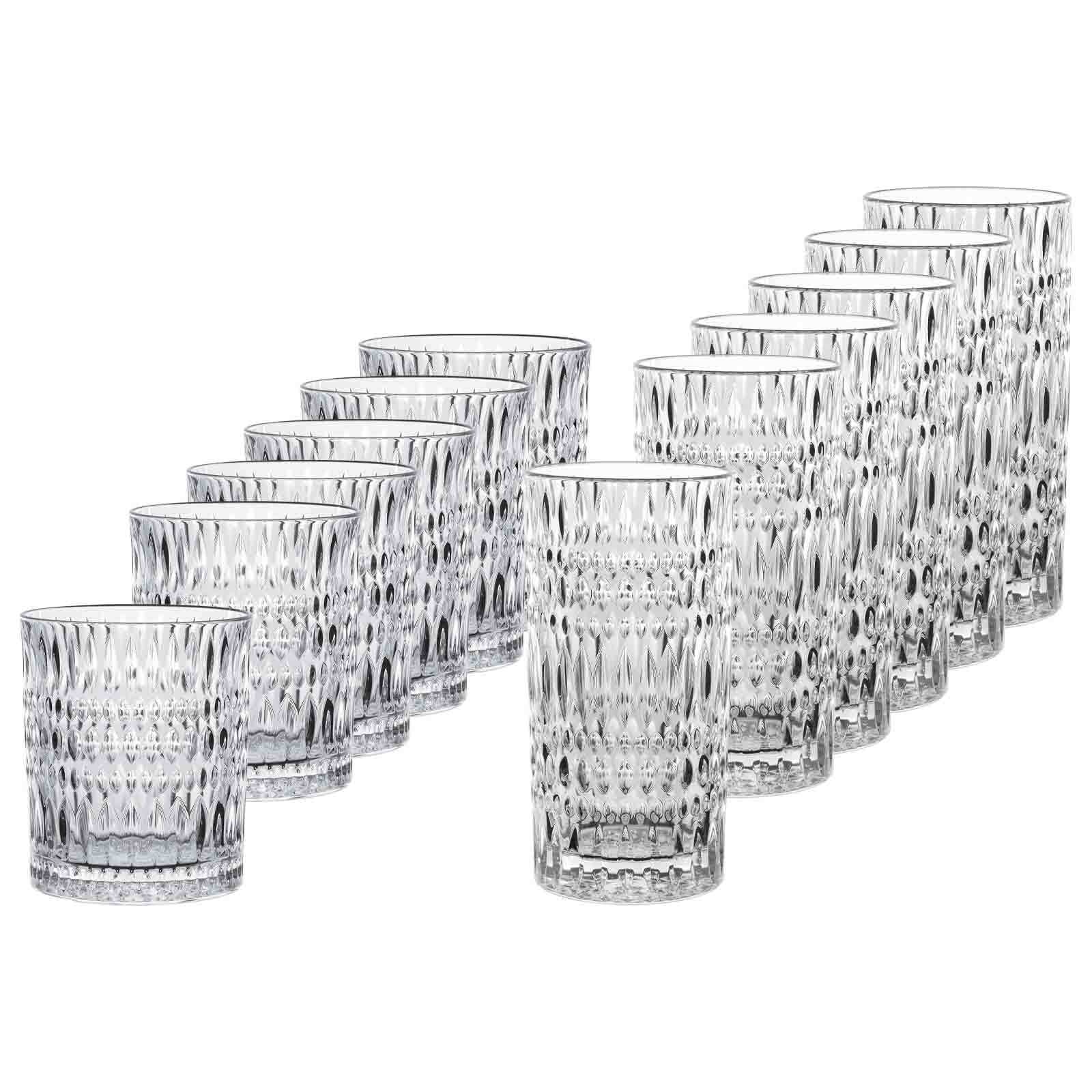 Nachtmann Gläser-Set »Longdrink & Becher Set Ethno 12er Set transparent« günstig online kaufen