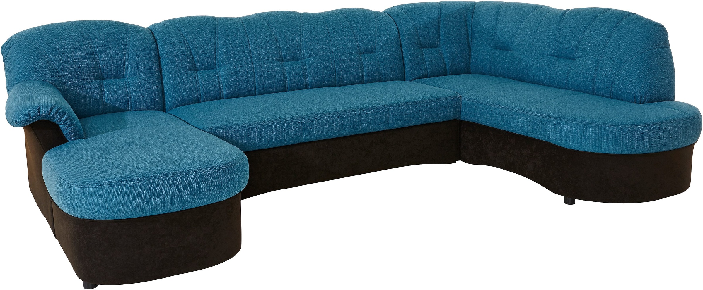 DOMO collection Wohnlandschaft »Flores auch in Leder-Bezug, B/T/H: 293/180/86 cm, U-Form«, (3 St.), wahlweise mit Bettfunktion, wahlweise mit Federkern