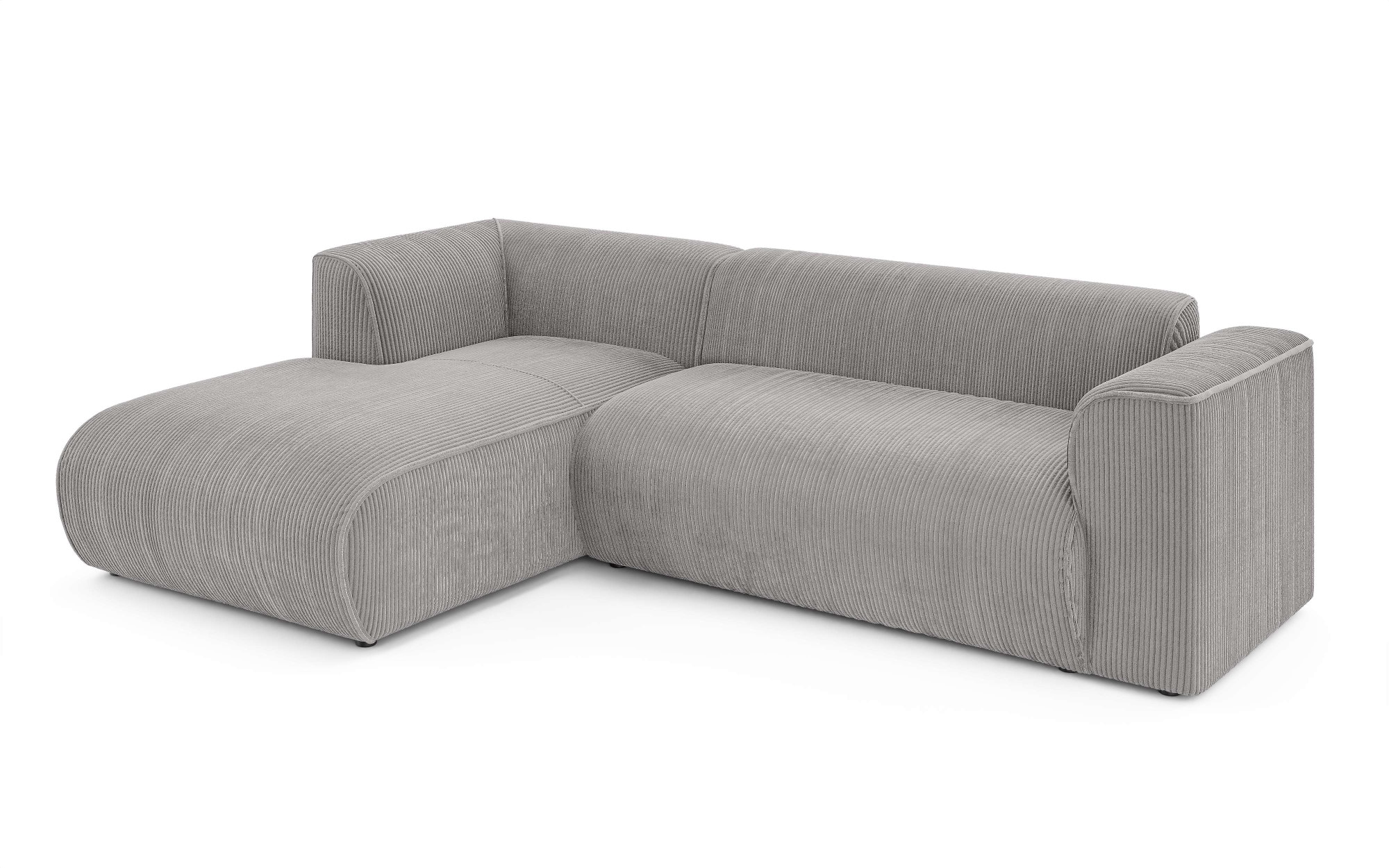 INOSIGN Ecksofa »MERID L-Form (257 cm), zeitlos & stilvolles Design,«, Aufwendig gepolstert, in Cord, Chenille und Struktur