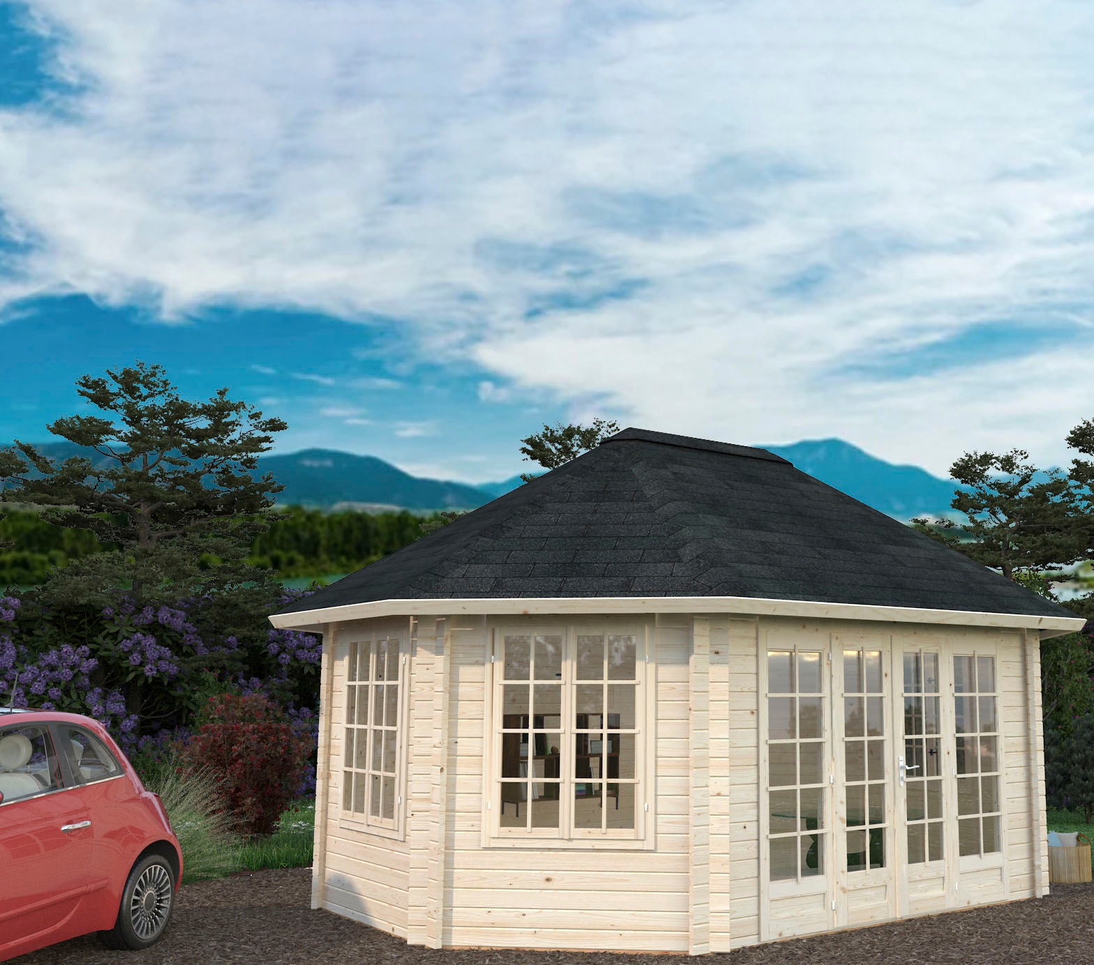 Palmako Gartenhaus »Pavillon Hanna«, transparent