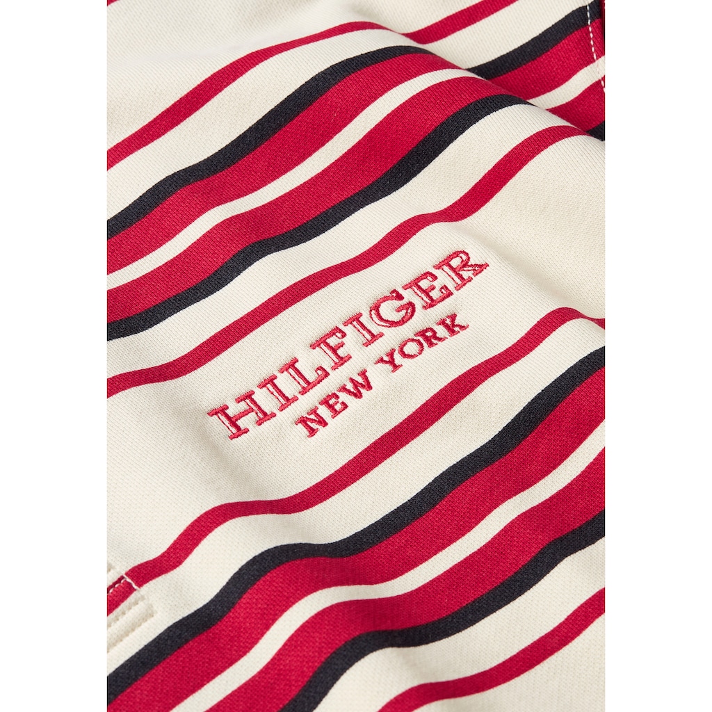 Tommy Hilfiger Rugbyshirt »MONOTYPE STRIPE RUGBY«, Markenstickerei