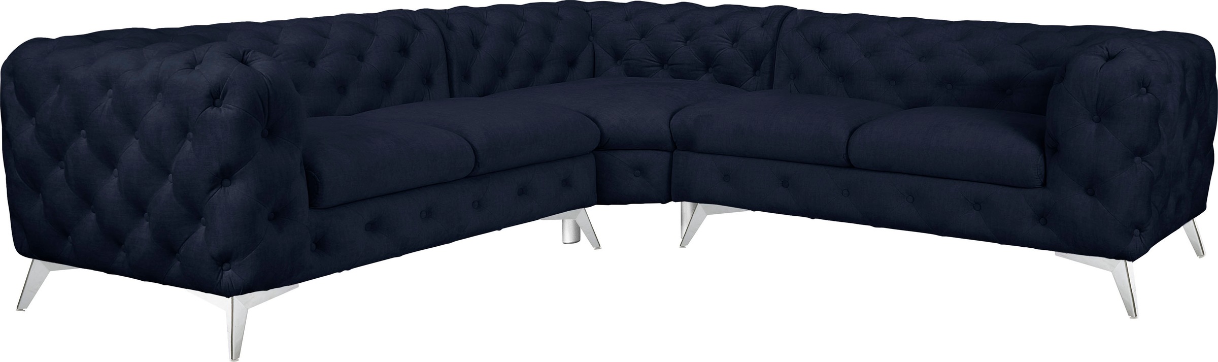 Home affaire Chesterfield-Sofa »Ecksofa GLYNIS L-Form mit Wellenunterfederu günstig online kaufen