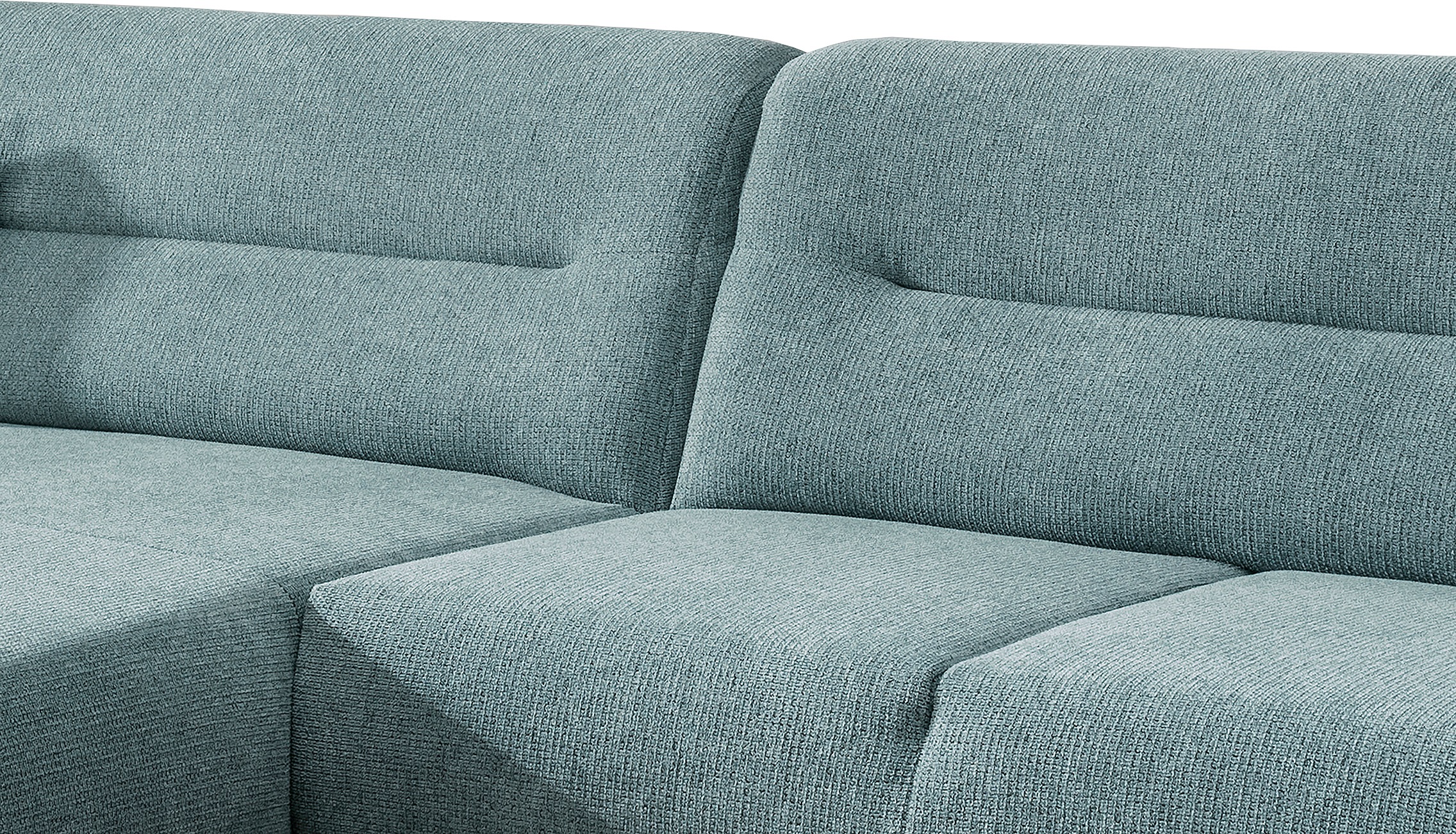 INOSIGN Ecksofa »Drago, elegant und zeitlos, komfortabel, Holzfuß, L-Form«, frei im Raum stellbar, inkl. 2 Zierkissen