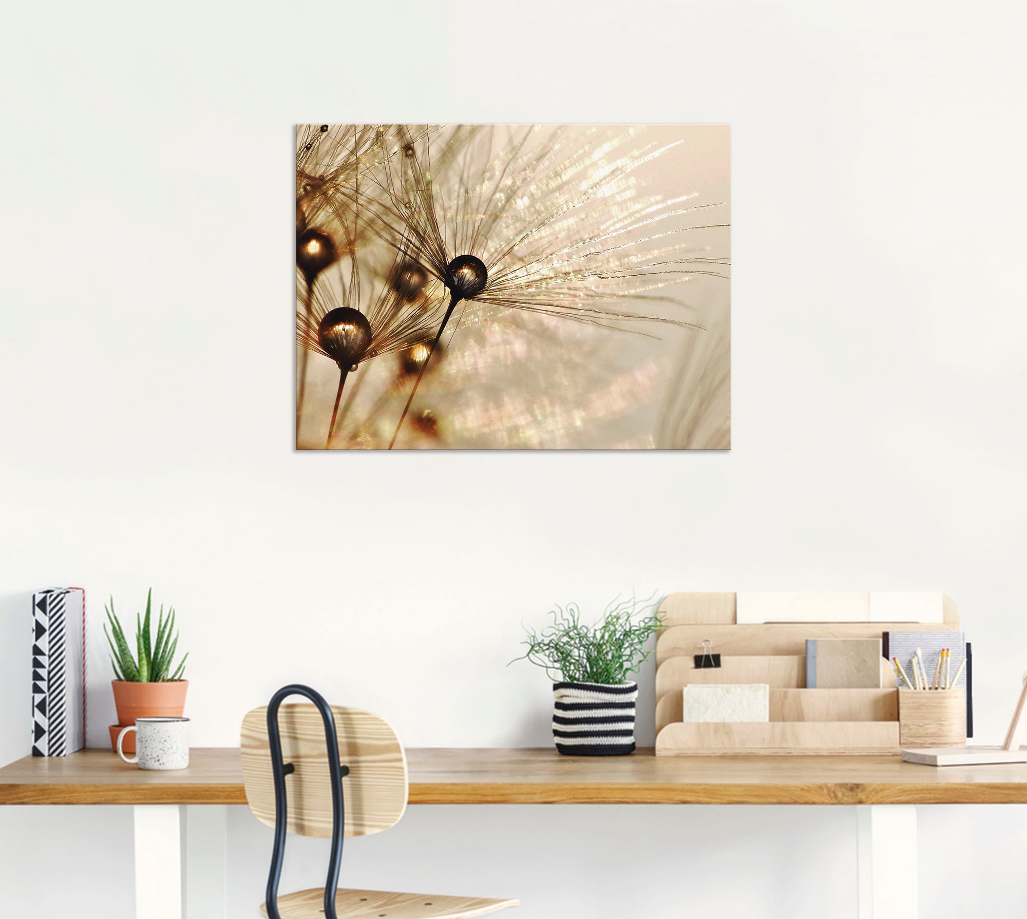 Artland Wandbild »Pusteblume Goldener Tropfen«, Blumen, (1 St.), als Alubil günstig online kaufen