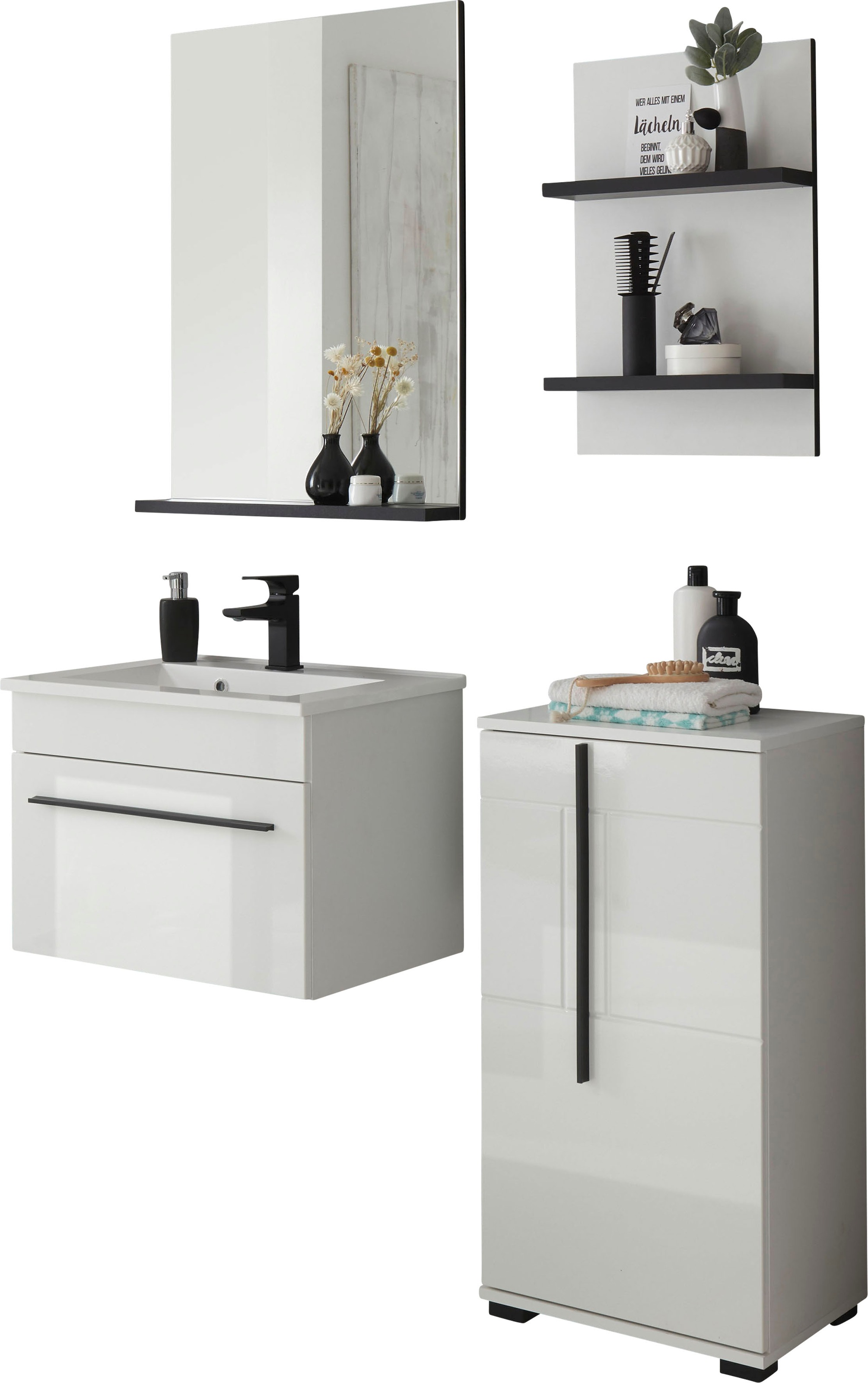 INOSIGN Badmöbel-Set »Cantara, Bad im modernen Design, 4-teiliges Badezimme günstig online kaufen