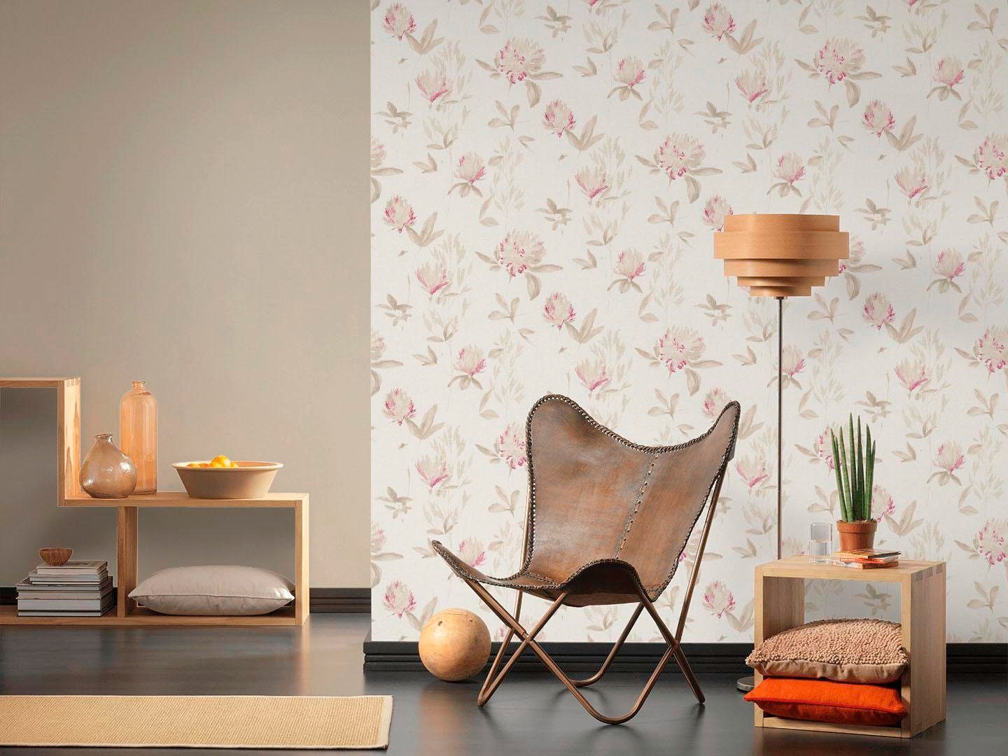 living walls Vliestapete »Blumentapete«, floral-geblümt, Florale Tapete Blumen Tapeten Wohnzimmer Schlafzimmer Küche Flur Optik