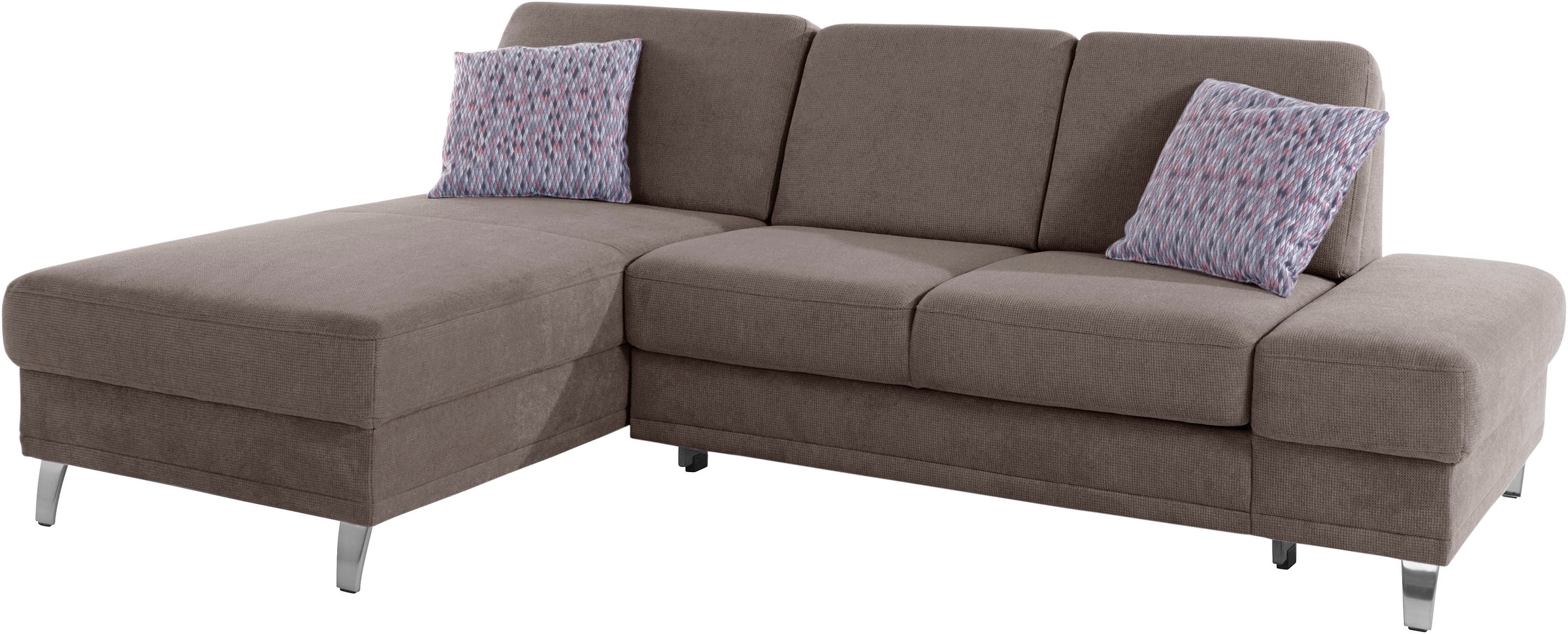 sit&more Ecksofa »Clio L-Form«, wahlweise mit Bettfunktion oder Vorziehsitz und Bettkasten, Federkern