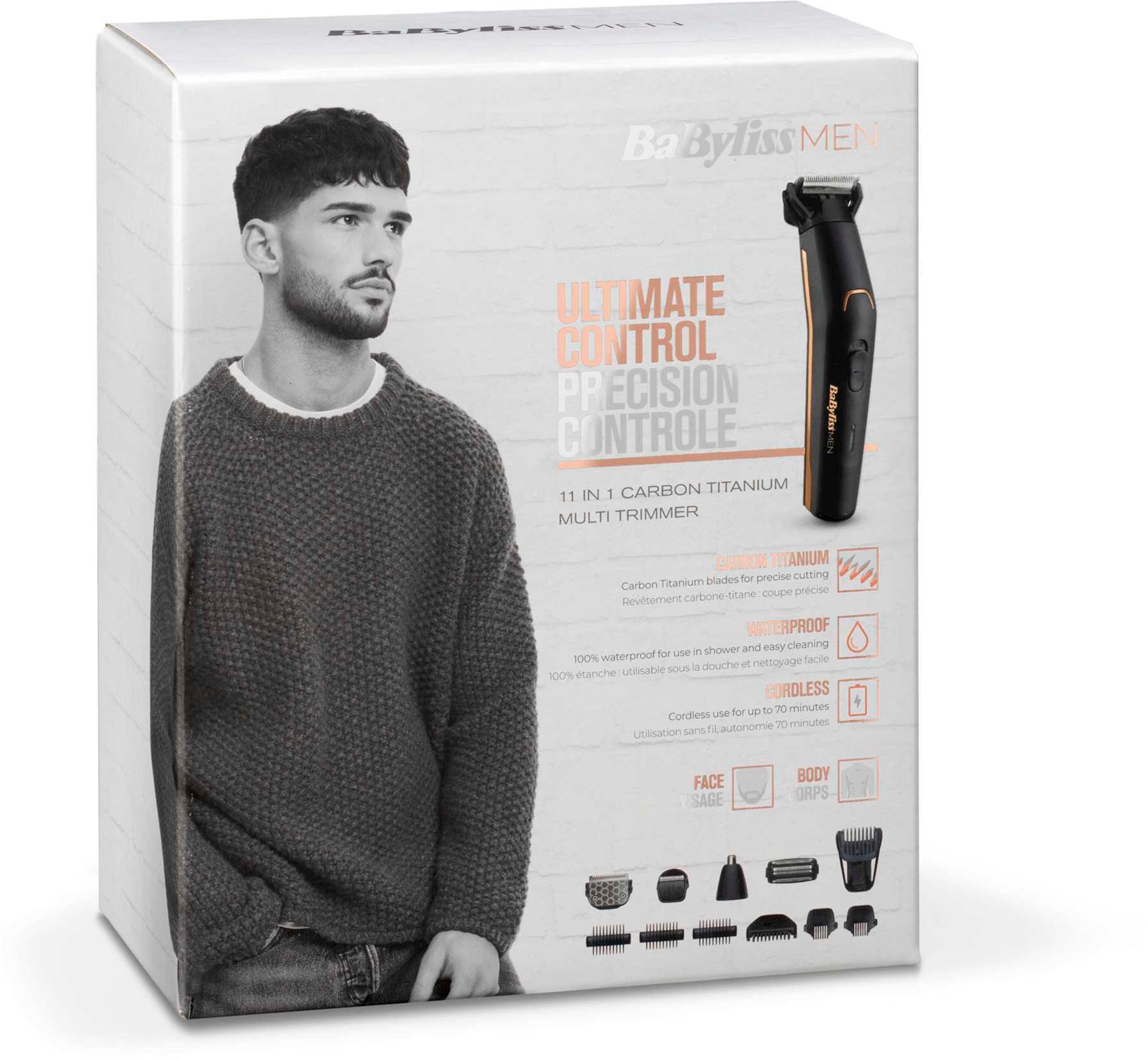 BaByliss Multifunktionstrimmer »11-in-1 Carbon Titanium Multi Trimmer«, 10 Aufsätze
