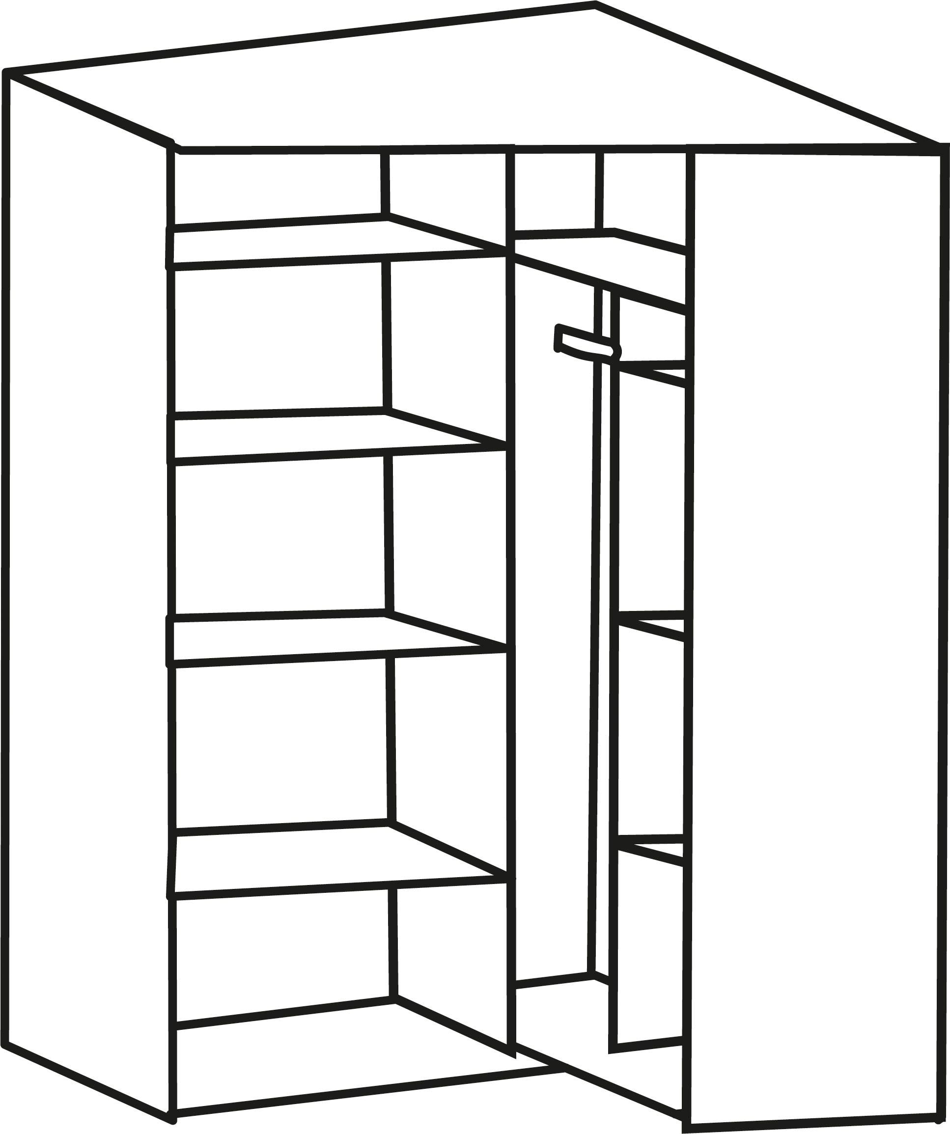 Eckkleiderschrank 236cm Rechnung auf Wimex 208 »New kaufen oder hoch York«,