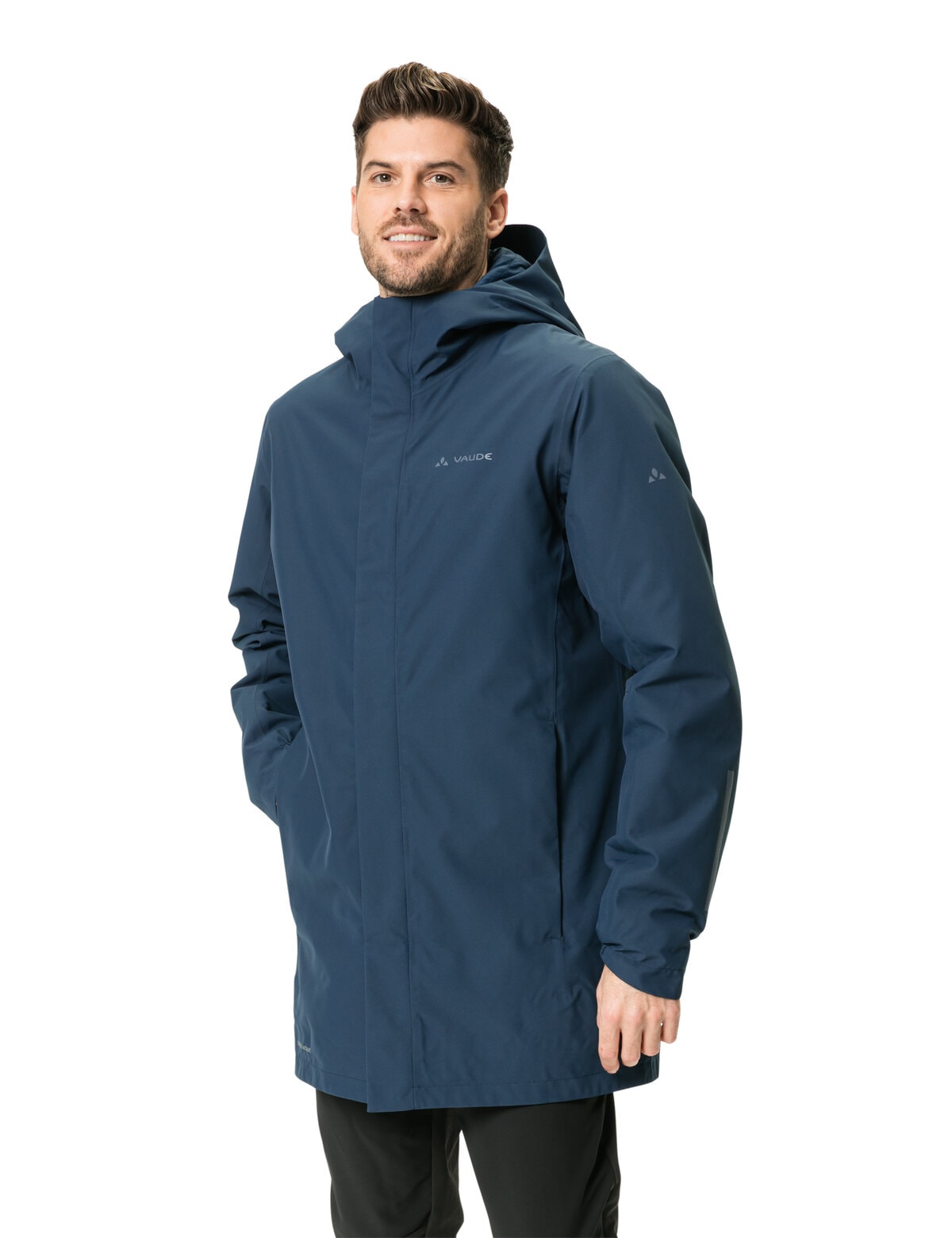 VAUDE Funktionsparka »MENS CYCLIST PADDED PARKA«, (1 St.), mit Kapuze