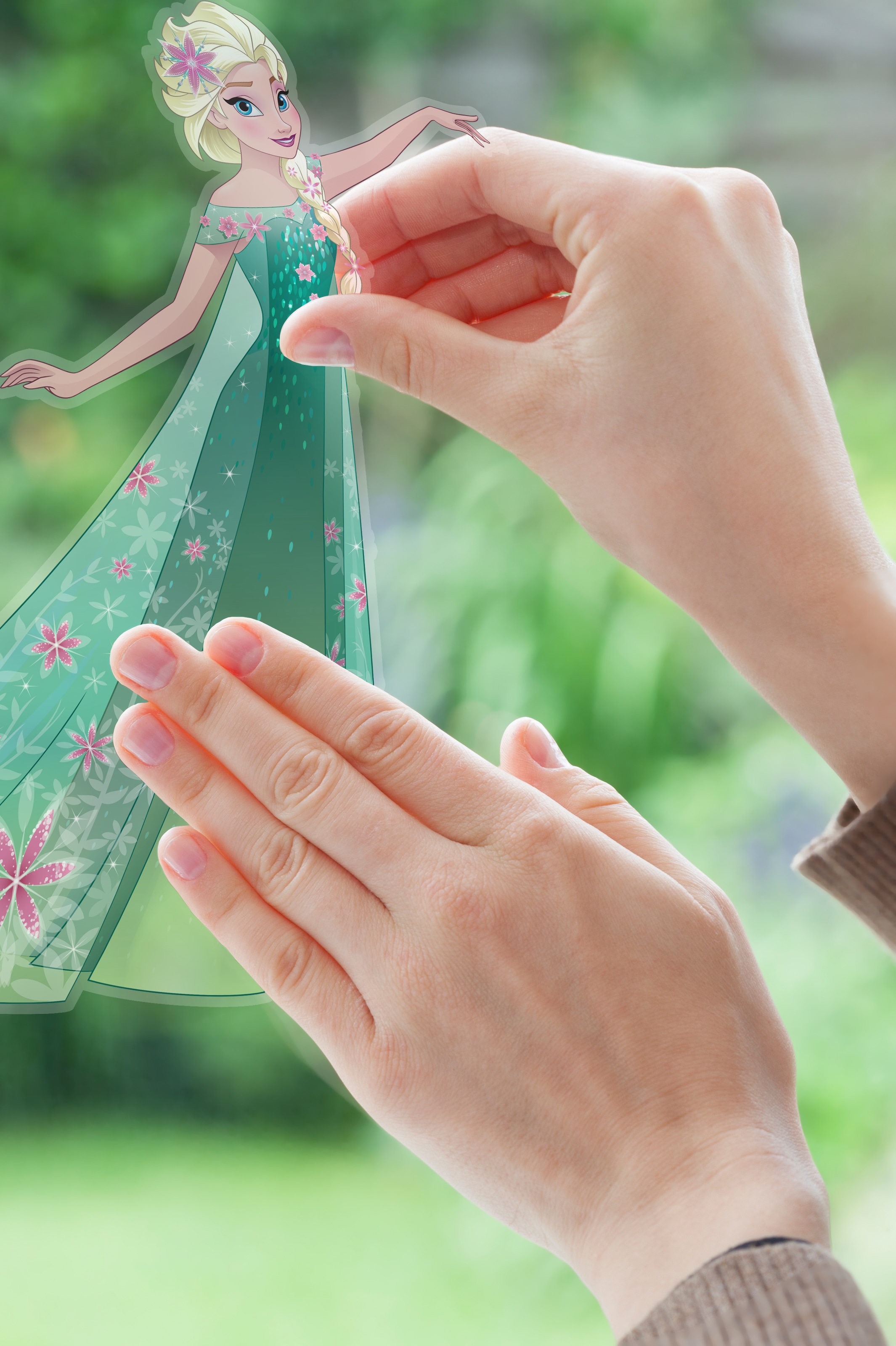 Komar Fensterbild »Fenstersticker - Frozen Flower - Größe 30 x 30 cm« 37 x 30 cm, 2 Bogen