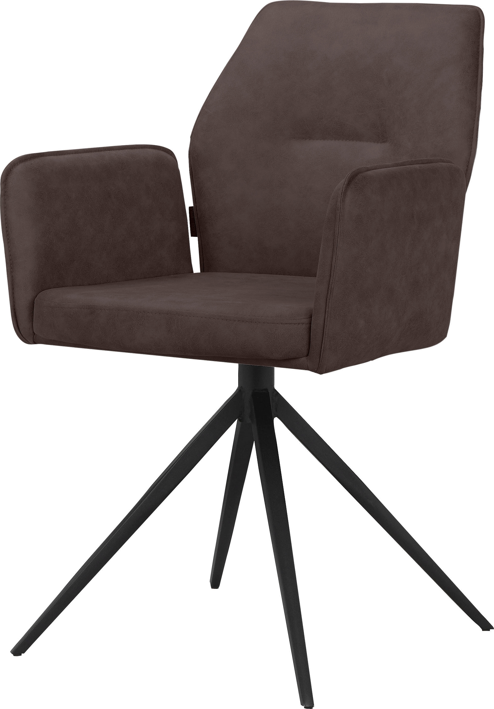 PLACES OF STYLE Esszimmerstuhl »Ozias« () Sitz und Rücken gepolstert, Gestell aus Metall schwarz, Sitzhöhe 50 cm, 2er Set