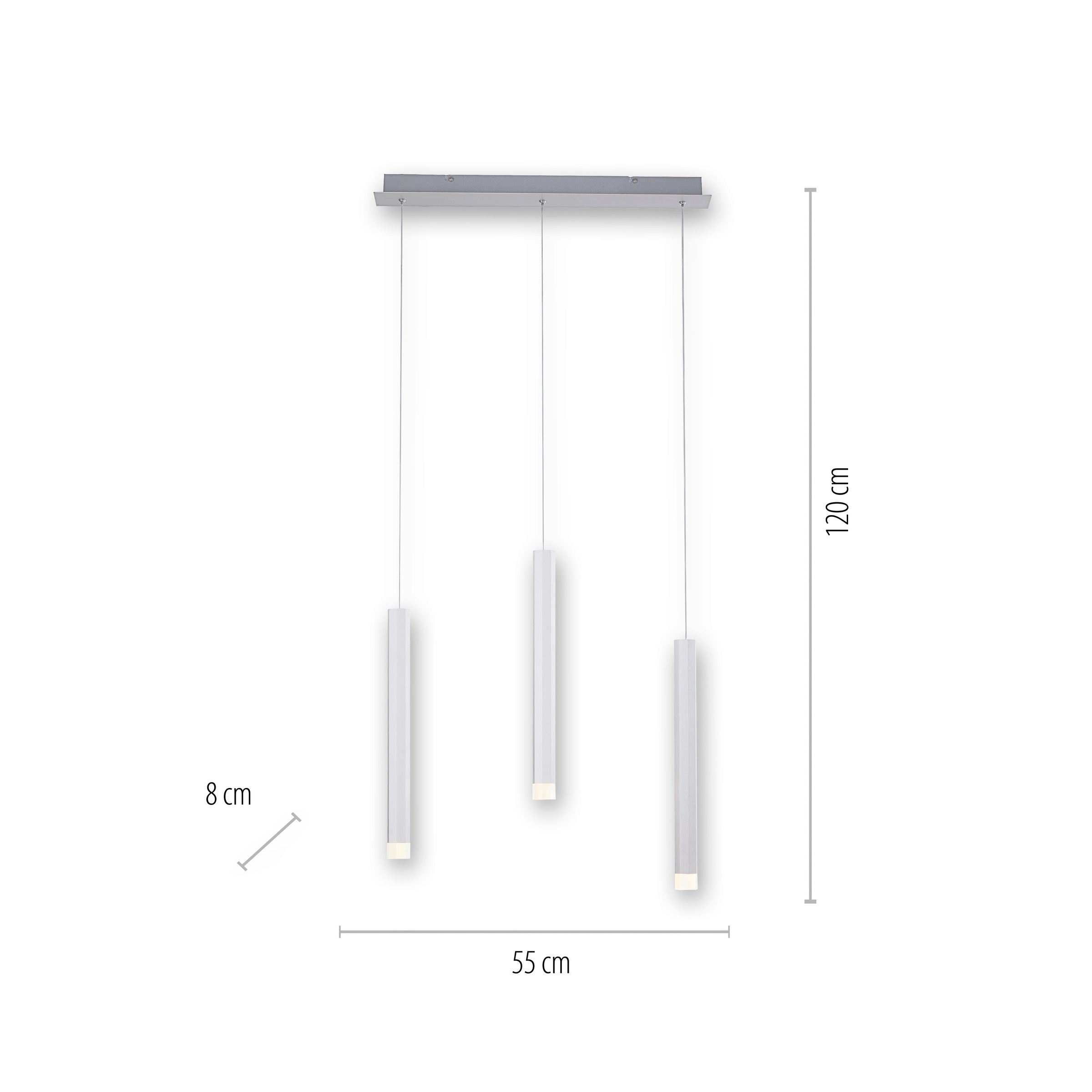 JUST LIGHT Pendelleuchte »BRUNO«, 3 flammig, Leuchtmittel LED-Board | LED fest integriert, LED