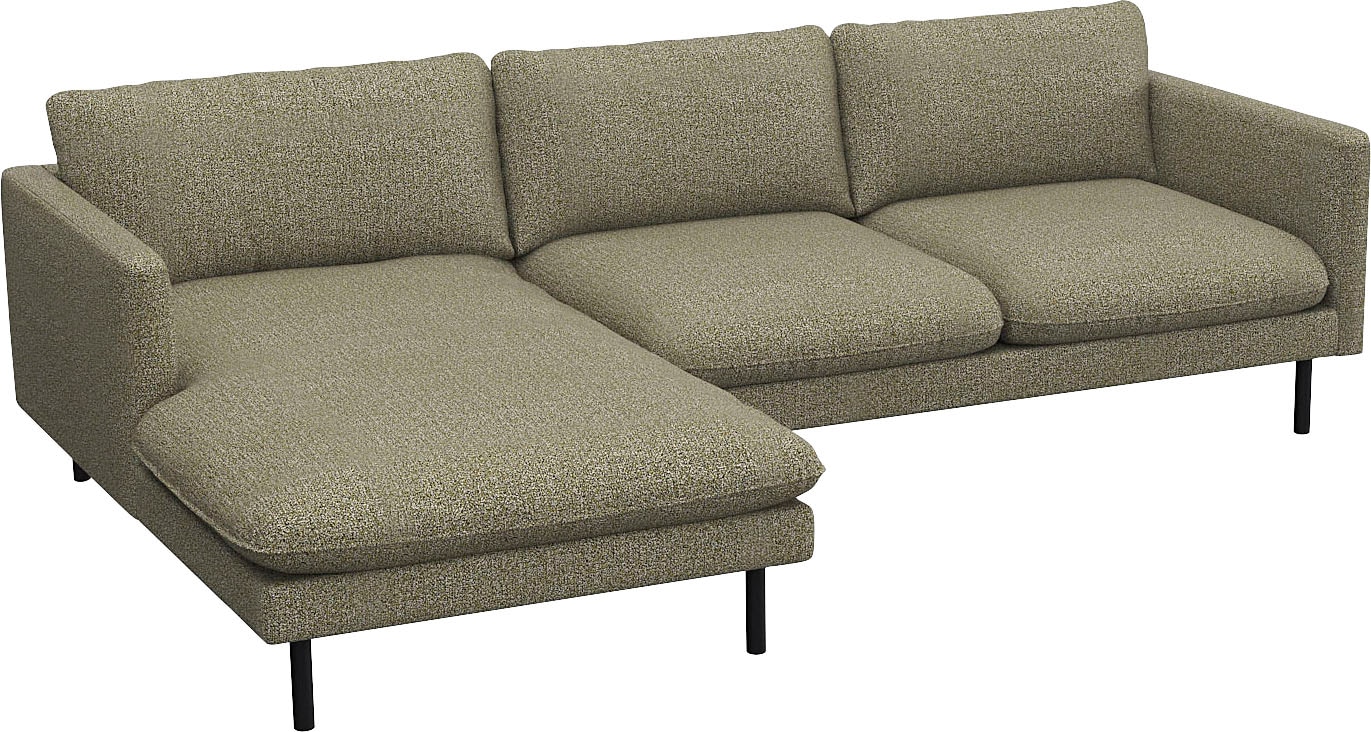 FLEXLUX Ecksofa »Bolzano, elegant und bequem, L-Form«, Sitzaufbau mit Kaltschaum & Stahl-Wellen, loose Sitz -& Rückenkissen