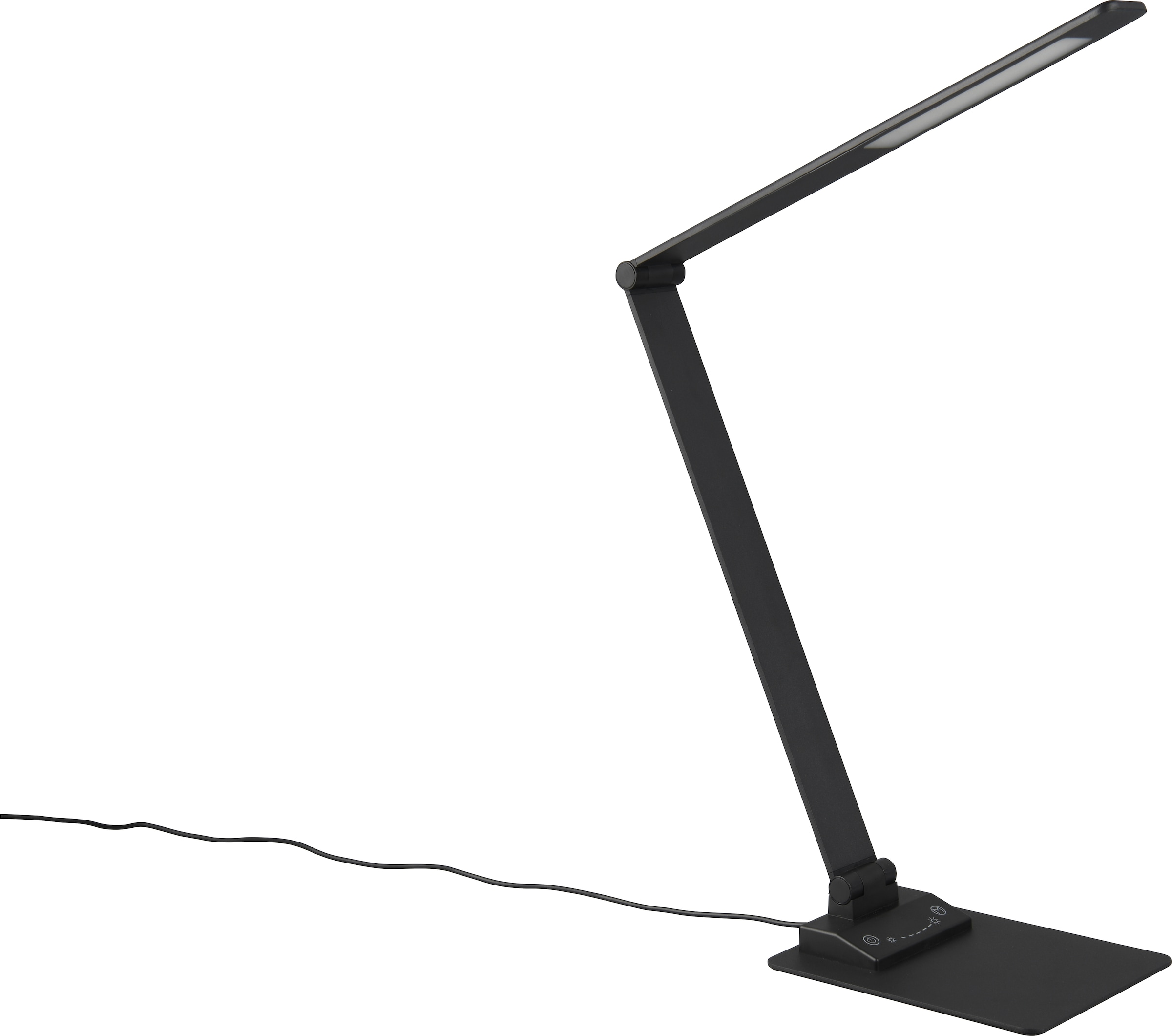 TRIO Leuchten LED Schreibtischlampe »TRAVIS, LED Leselampe 6,5W 650 Lumen CCT Lichtfarbe 3000/5000/6500K« LED-Board 1 Stk. Farbwechsler mit USB-A und USB-C Ladeanschluss, kippbar dimmbar Höhe max 72cm