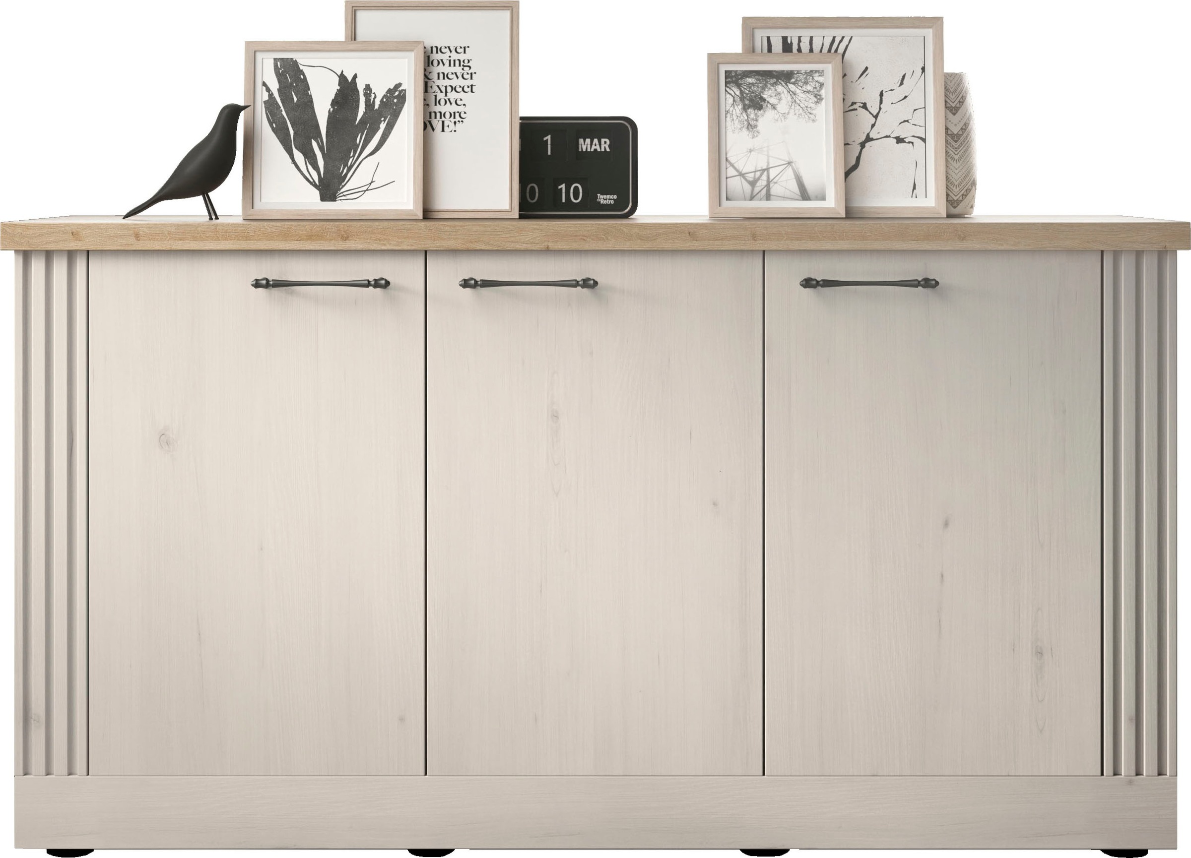 Home affaire Sideboard »Country Breite 164 cm, Kommode mit 3 Türen, Anricht günstig online kaufen