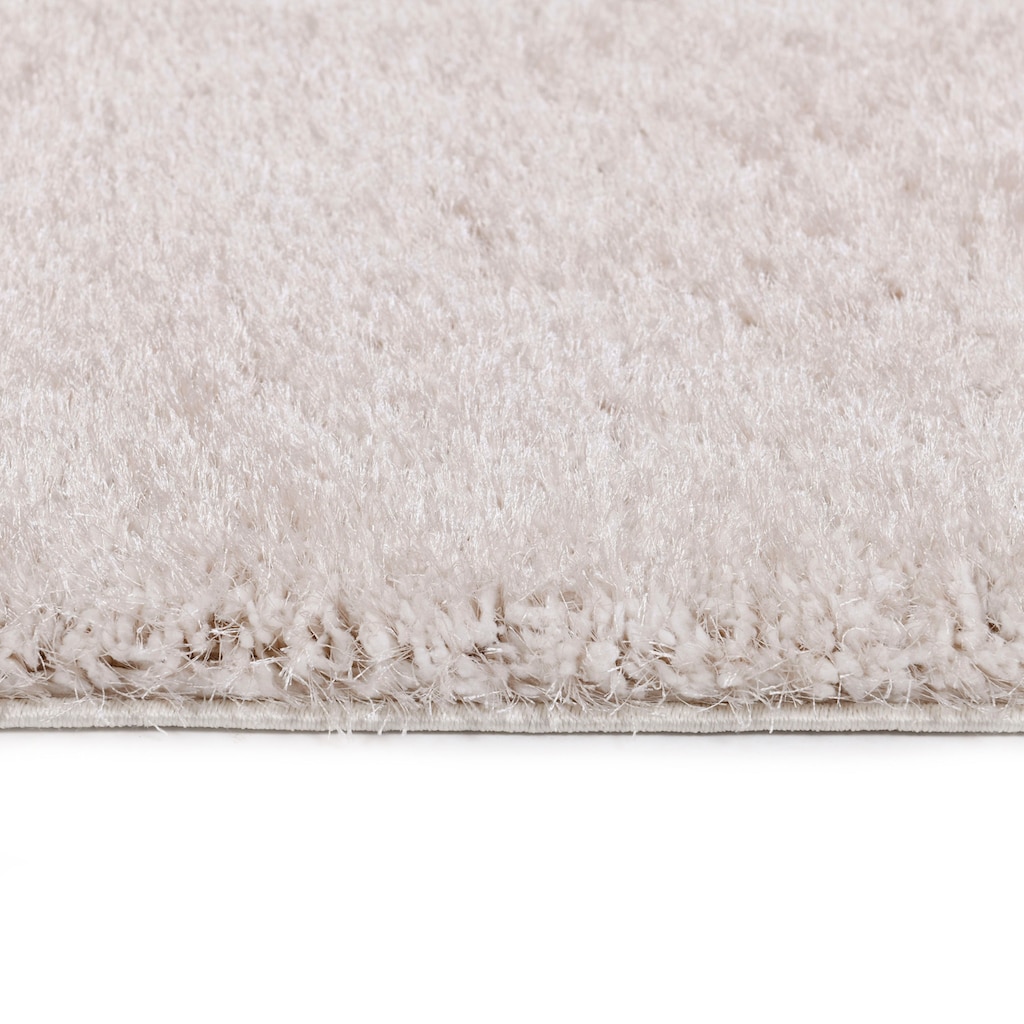 Home affaire Hochflor-Teppich »Malin«, rechteckig, Shaggy in Uni-Farben, einfarbig, leicht glänzend